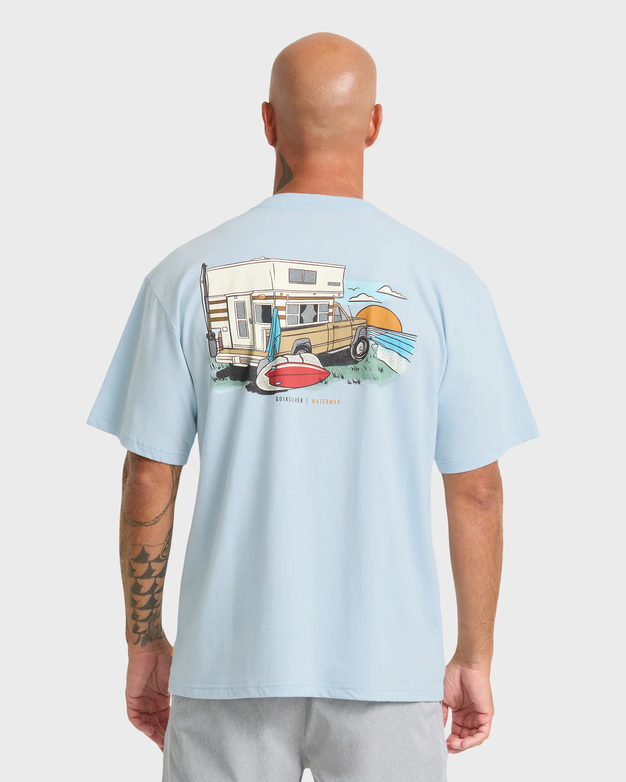 Waterman Off The Grid Sueded Short Sleeve T-Shirt - Skyway 2 Waterman Off The Grid Sueded Short Sleeve T-Shirt - Skyway