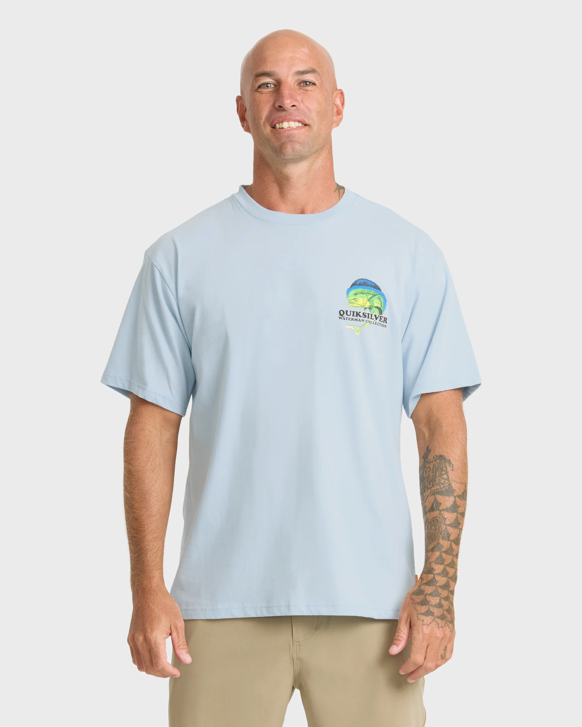 Waterman Big Bull Sueded Short Sleeve T-Shirt - Skyway