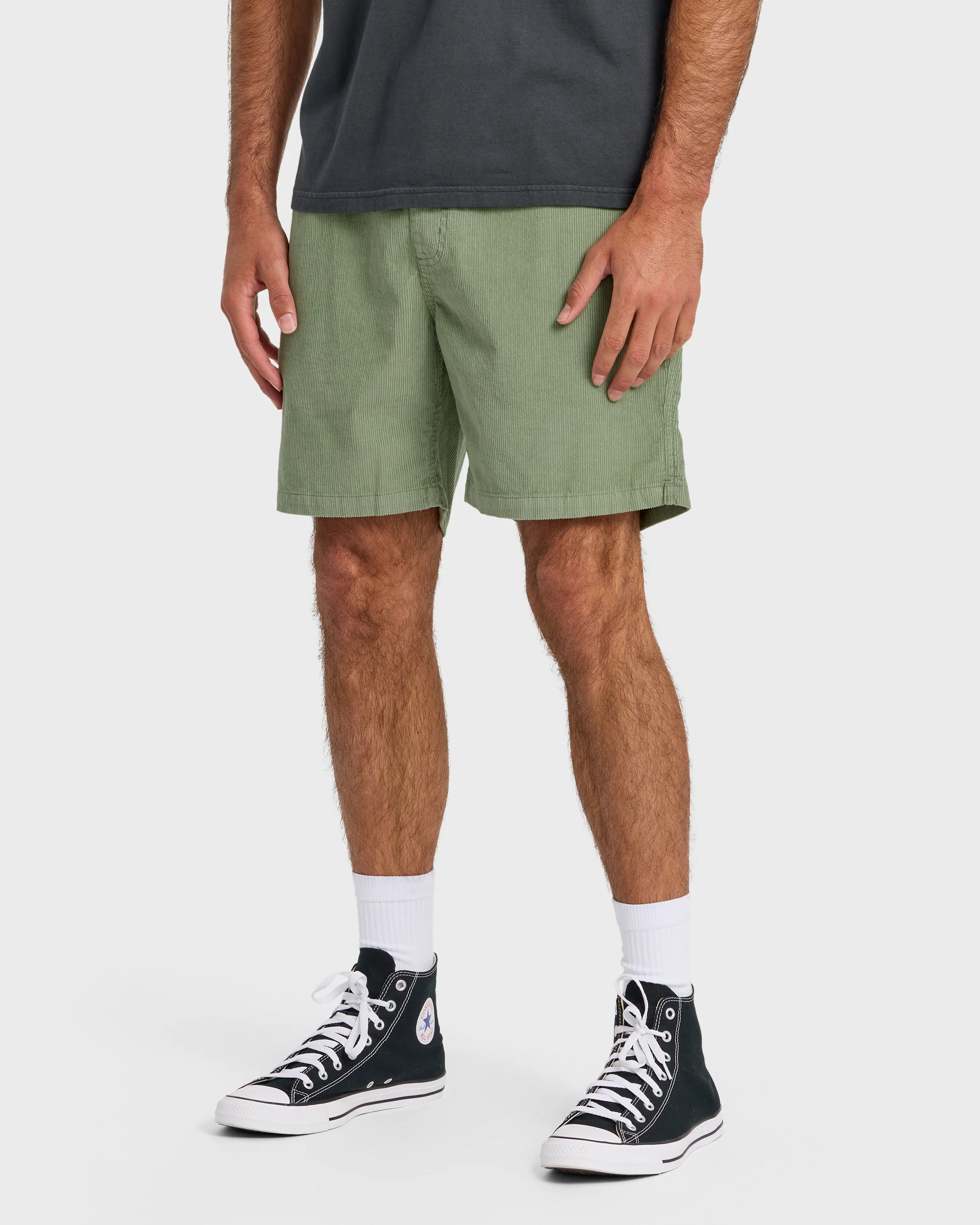 Taxer Cord 18" Elastic Waist Shorts - Lily Pad 4 Taxer Cord 18" Elastic Waist Shorts - Lily Pad