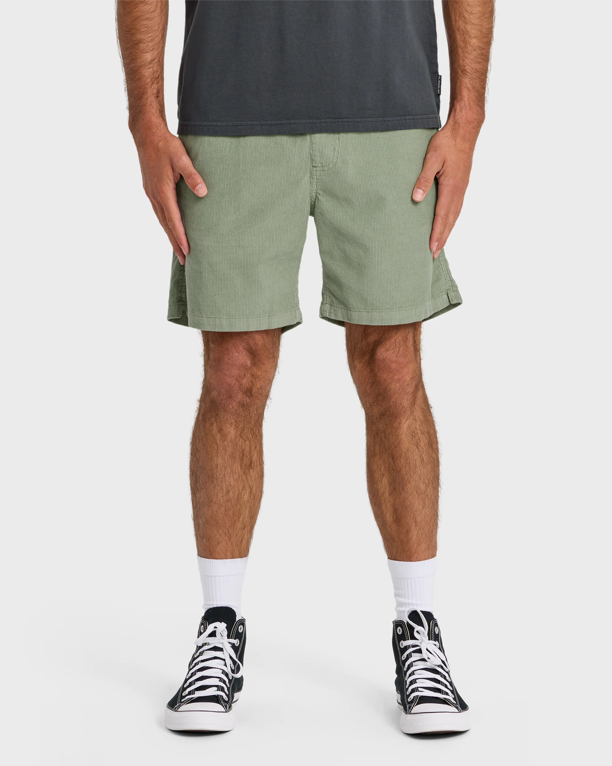 Taxer Cord 18" Elastic Waist Shorts - Lily Pad