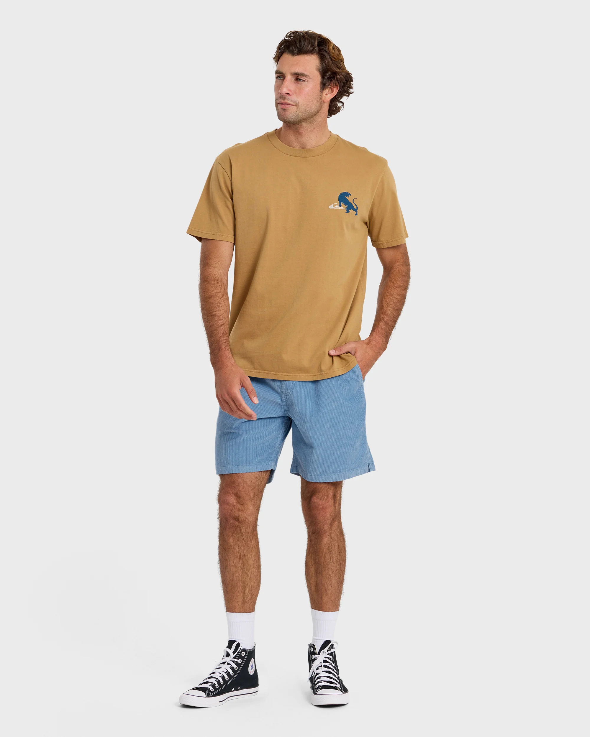 Taxer Cord 18" Elastic Waist Shorts - Riviera 3 Taxer Cord 18" Elastic Waist Shorts - Riviera
