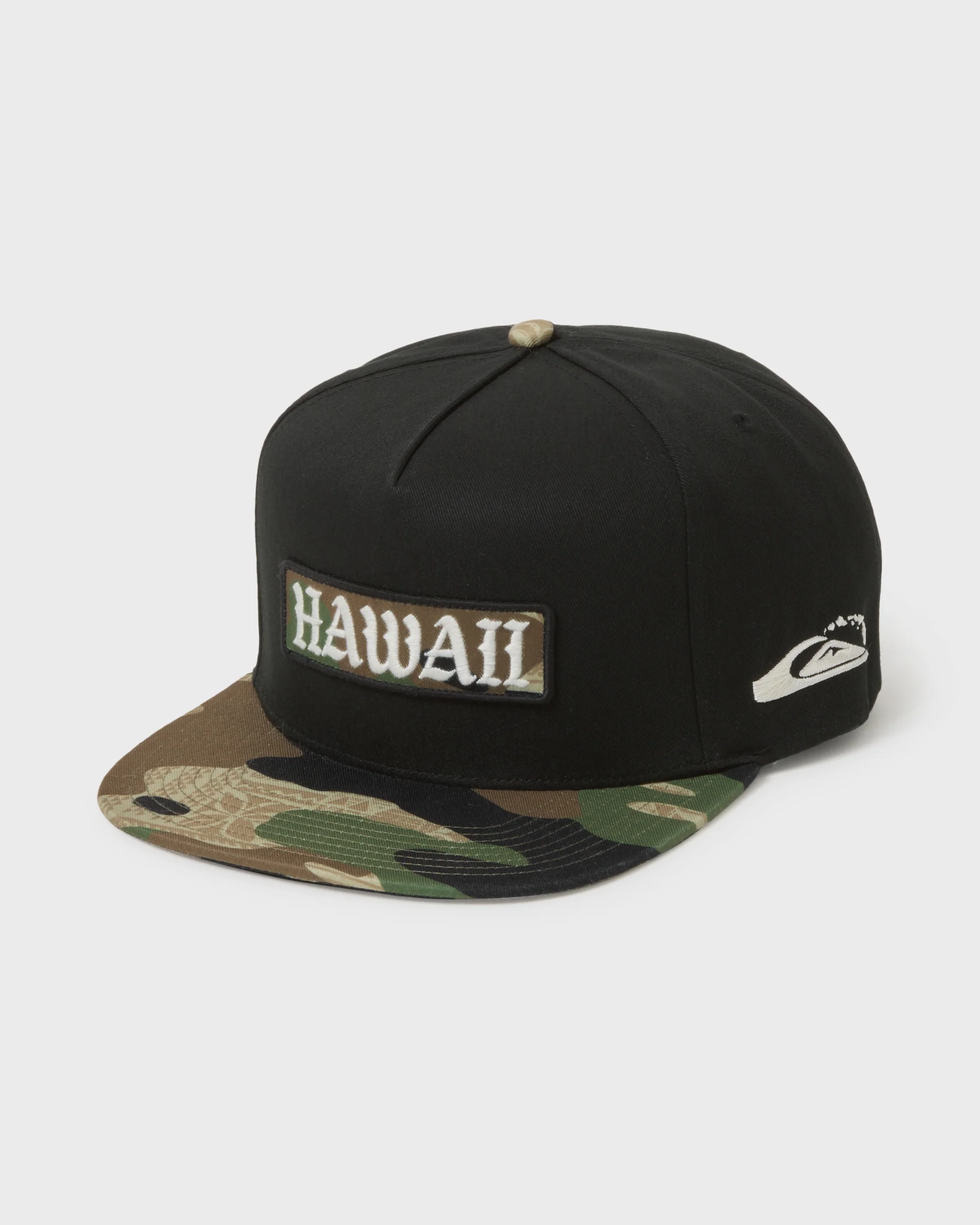Hi Mana 5-Panel Cotton Twill Snapback Hat - Black 1 Hi Mana 5-Panel Cotton Twill Snapback Hat - Black