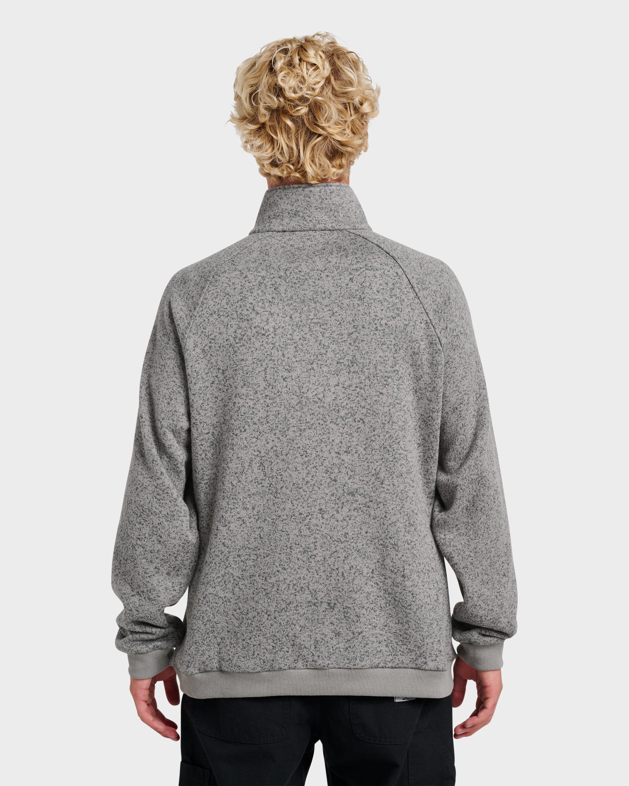 Keller Half Zip Mock Sweatshirt - Smoked Gray Heather 2 Keller Half Zip Mock Sweatshirt - Smoked Gray Heather