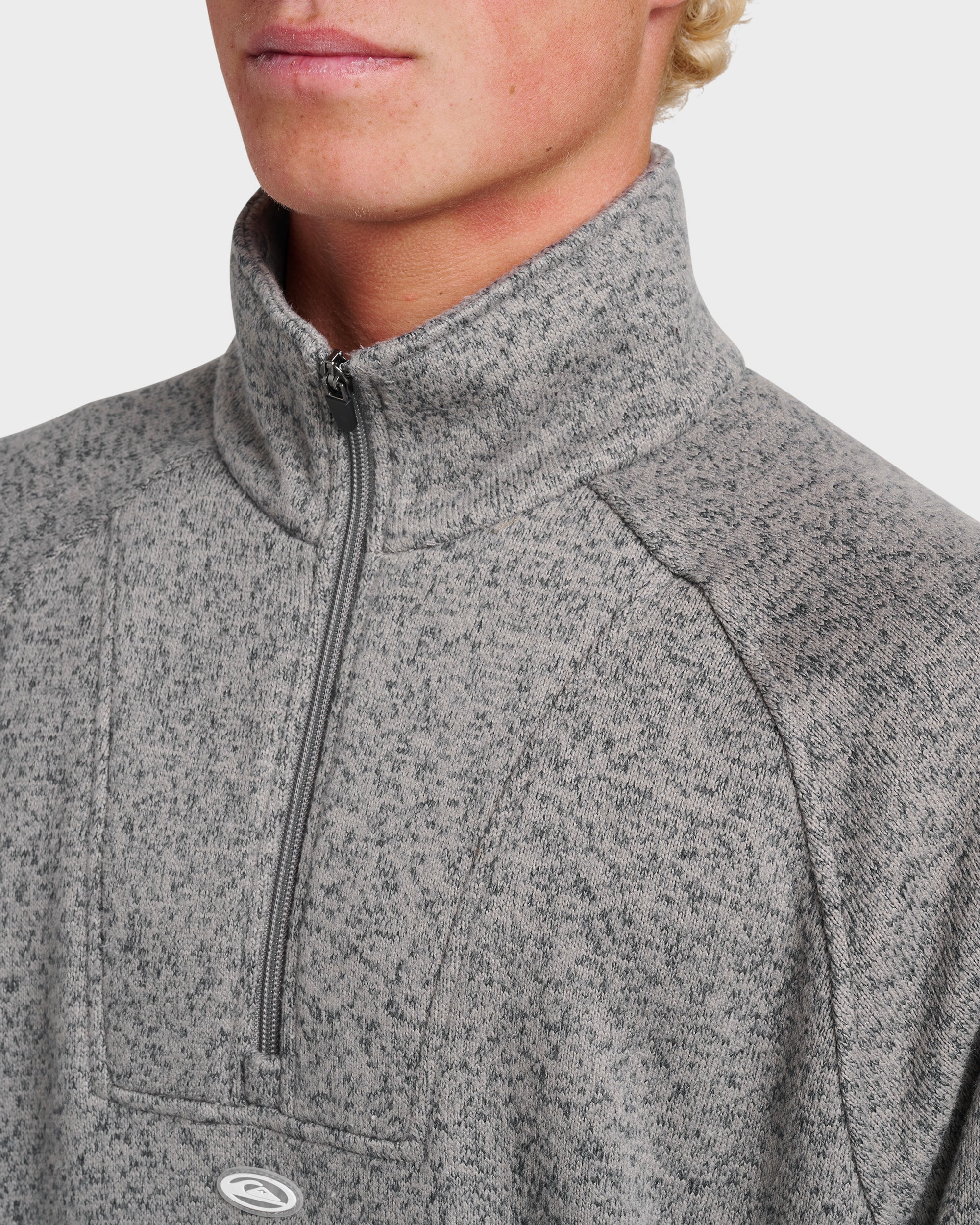 Keller Half Zip Mock Sweatshirt - Smoked Gray Heather 4 Keller Half Zip Mock Sweatshirt - Smoked Gray Heather