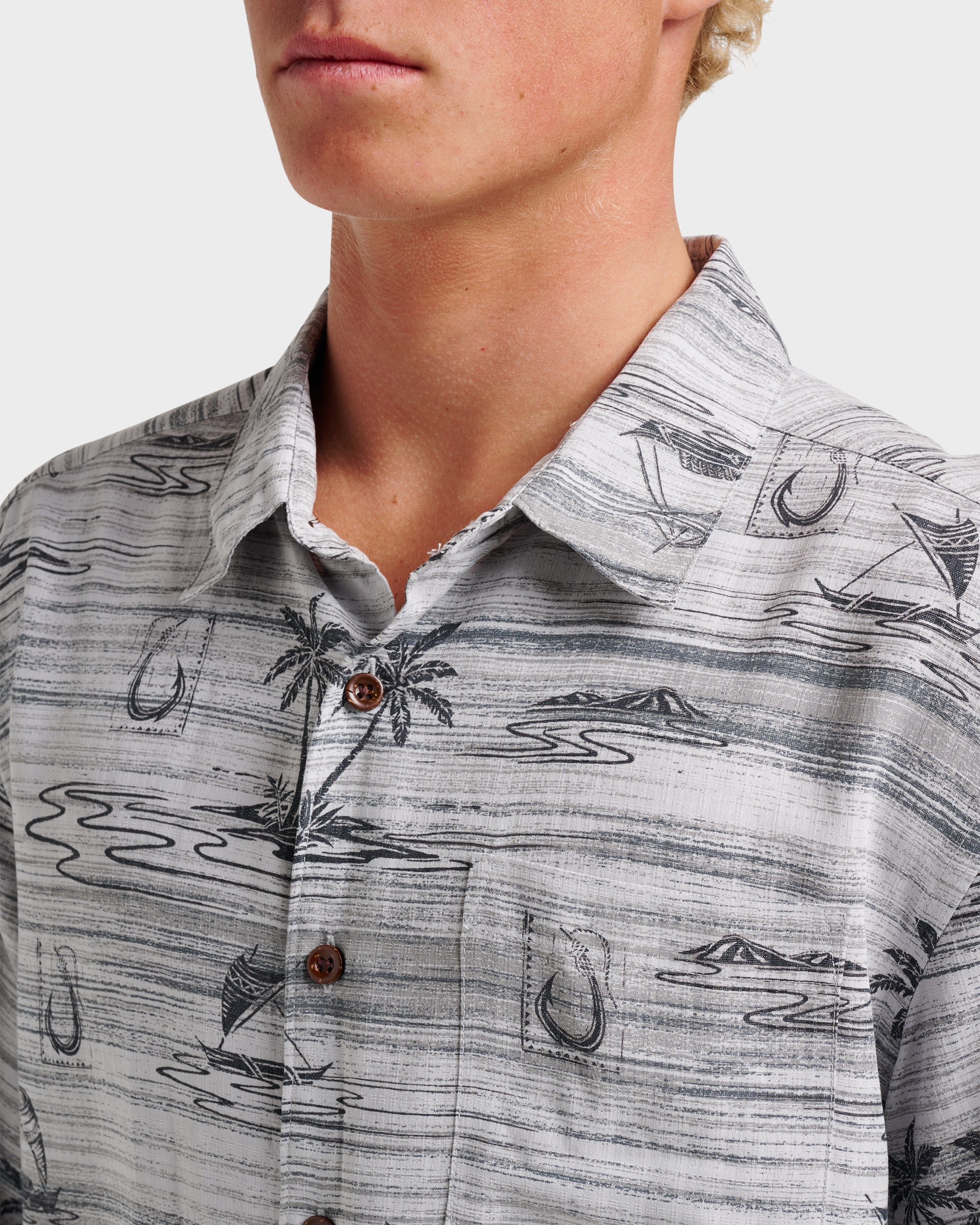 Waterman Island Daze Short Sleeve Shirt - Phantom 4 Waterman Island Daze Short Sleeve Shirt - Phantom