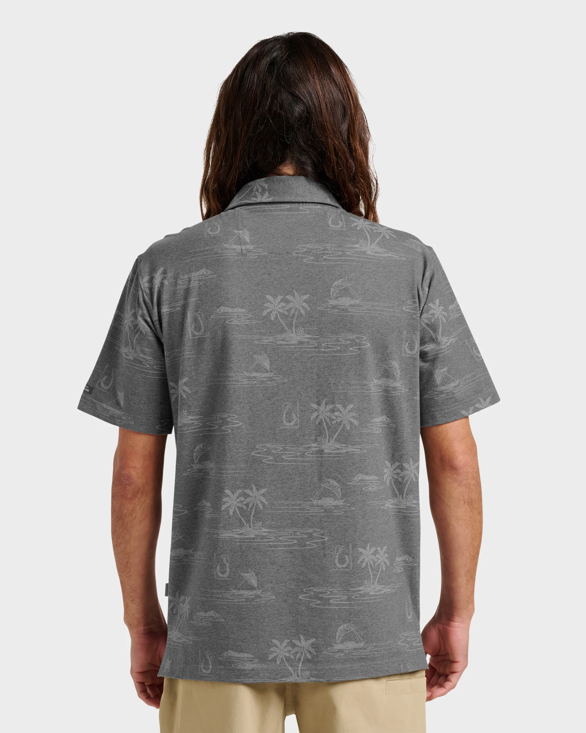 Waterman Island Daze Polo T-Shirt - Phantom Heather 2 Waterman Island Daze Polo T-Shirt - Phantom Heather