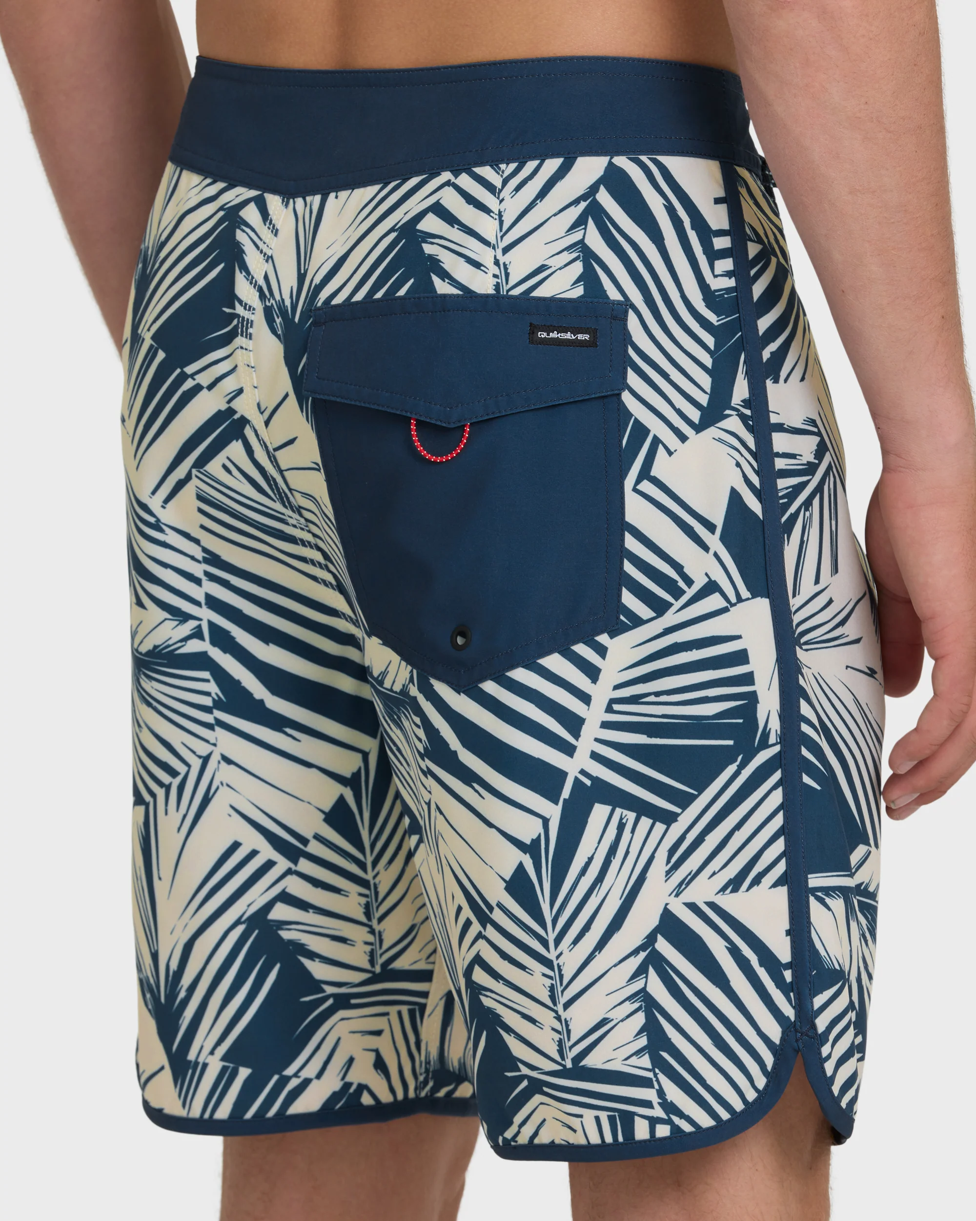 Aruba Palm Scallop 19" Boardshorts - Dark Denim 5 Aruba Palm Scallop 19" Boardshorts - Dark Denim