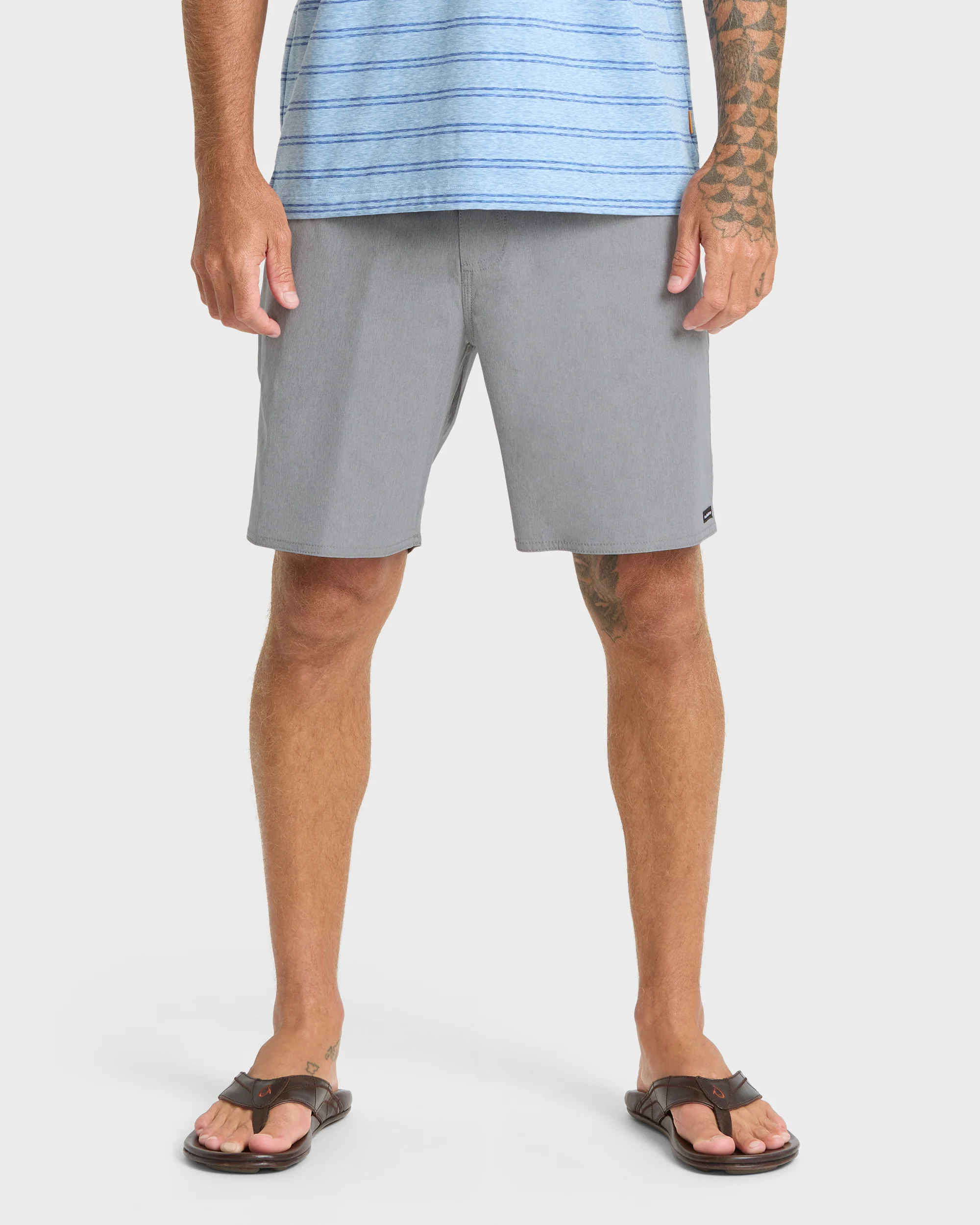 Waterman Strands 19" Amphibian Hybrid Shorts - Frost Gray