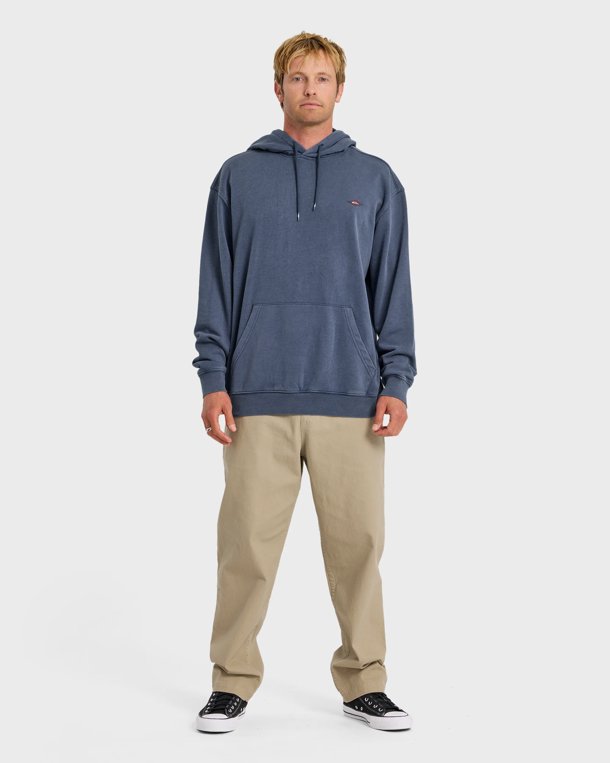 Saltwater Mineral Wash Pullover Hoodie - Dark Denim 3 Saltwater Mineral Wash Pullover Hoodie - Dark Denim
