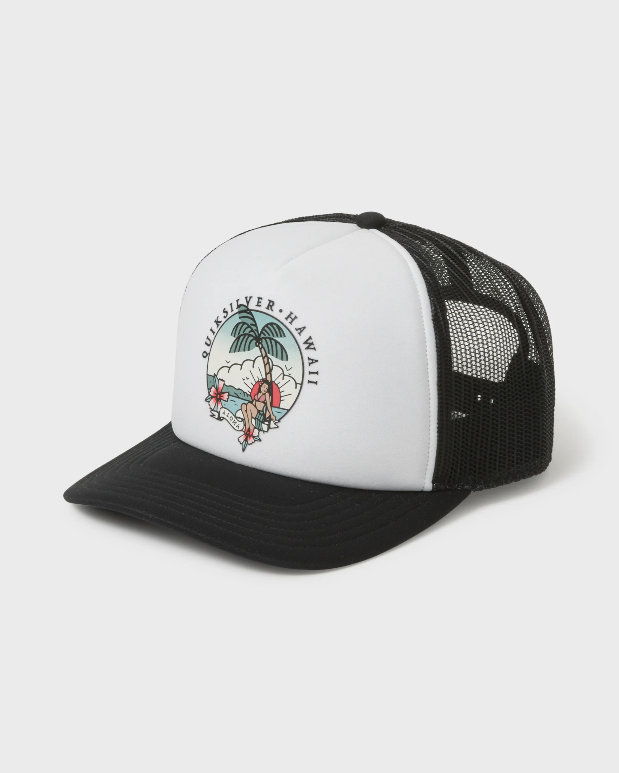 Hi Wahine 5-Panel Foam Trucker Hat - White 1 Hi Wahine 5-Panel Foam Trucker Hat - White