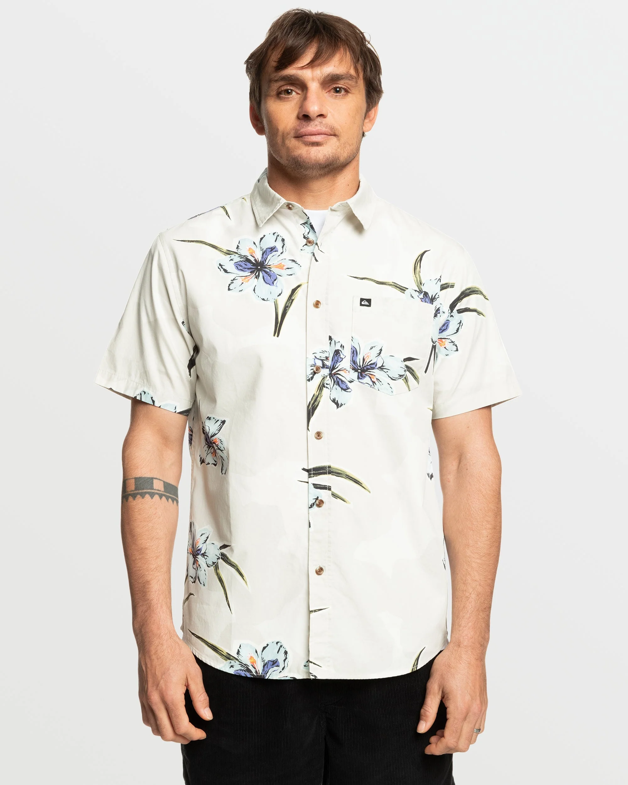 Apero Organic Classics Short Sleeve Shirt - Silver Birch Print 4 Apero Organic Classics Short Sleeve Shirt - Silver Birch Print