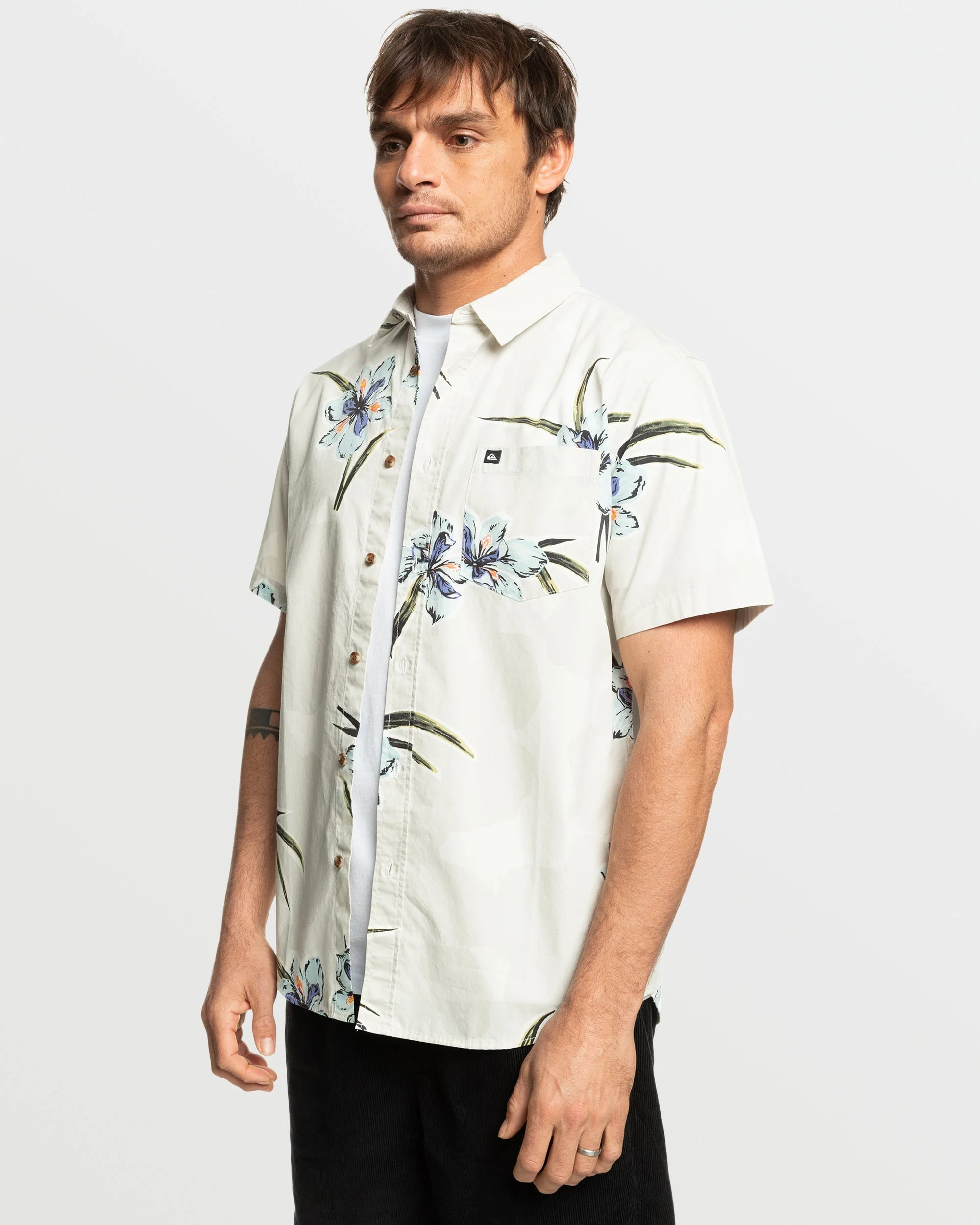 Apero Organic Classics Short Sleeve Shirt - Silver Birch Print 5 Apero Organic Classics Short Sleeve Shirt - Silver Birch Print