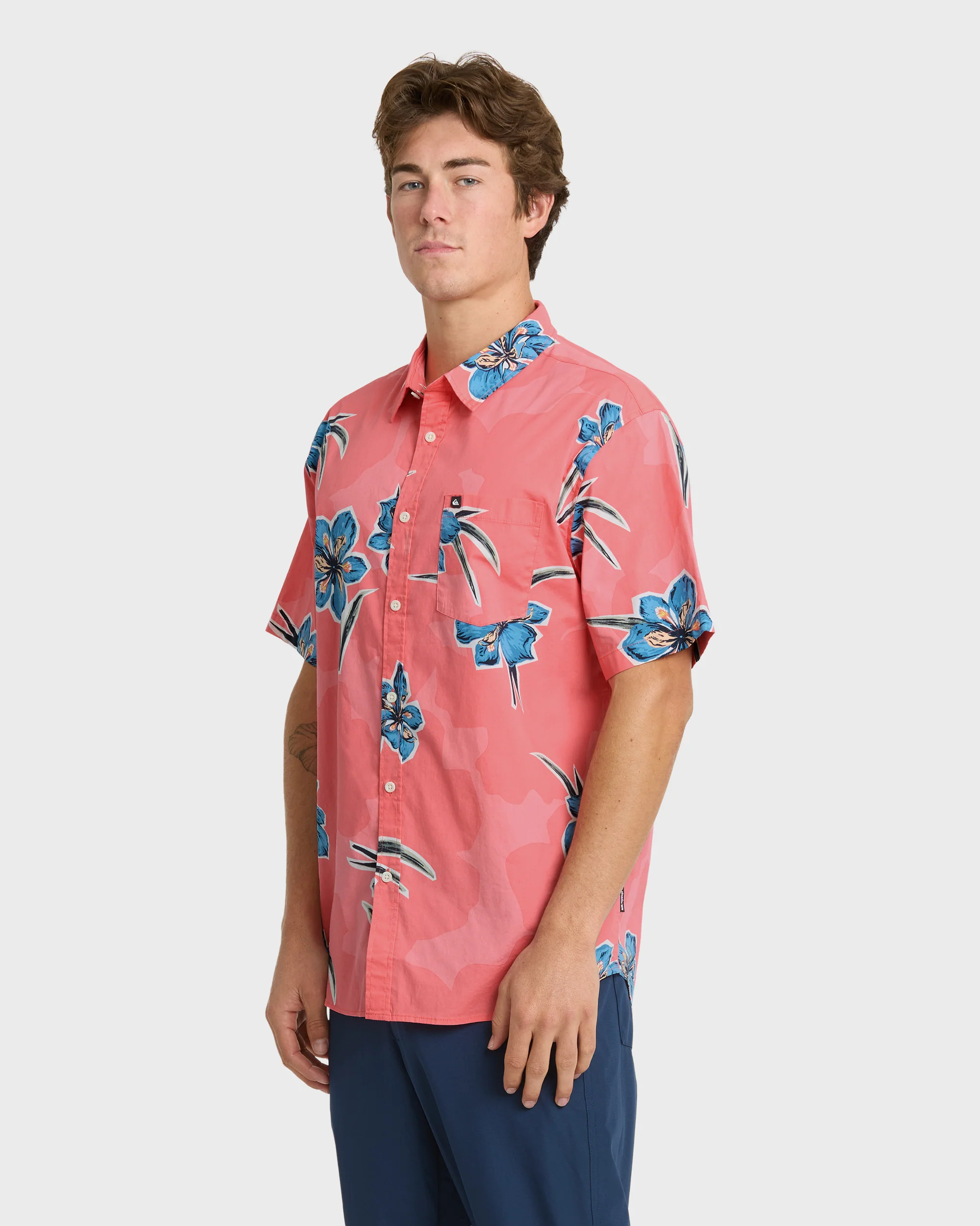 Apero Organic Classics Short Sleeve Shirt - Strawberry Print 4 Apero Organic Classics Short Sleeve Shirt - Strawberry Print