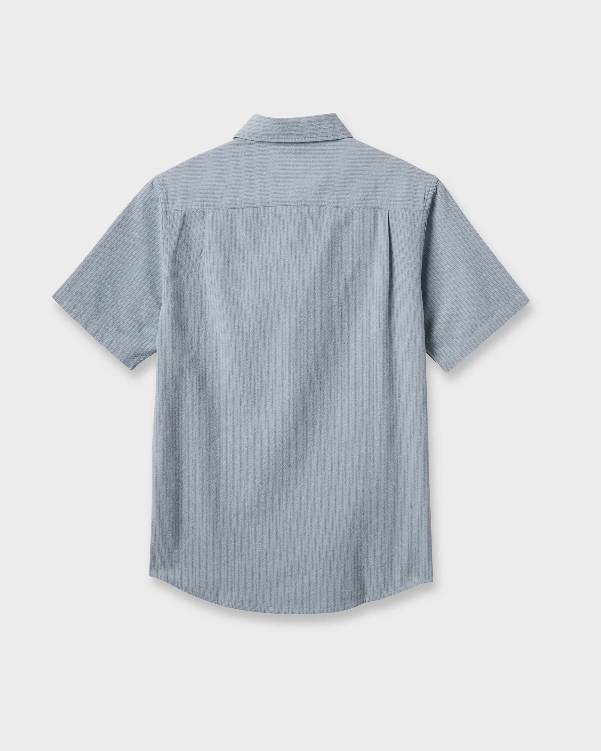 Oxford Stripe Classic Short Sleeve Shirt - Ashley Blue 6 Oxford Stripe Classic Short Sleeve Shirt - Ashley Blue
