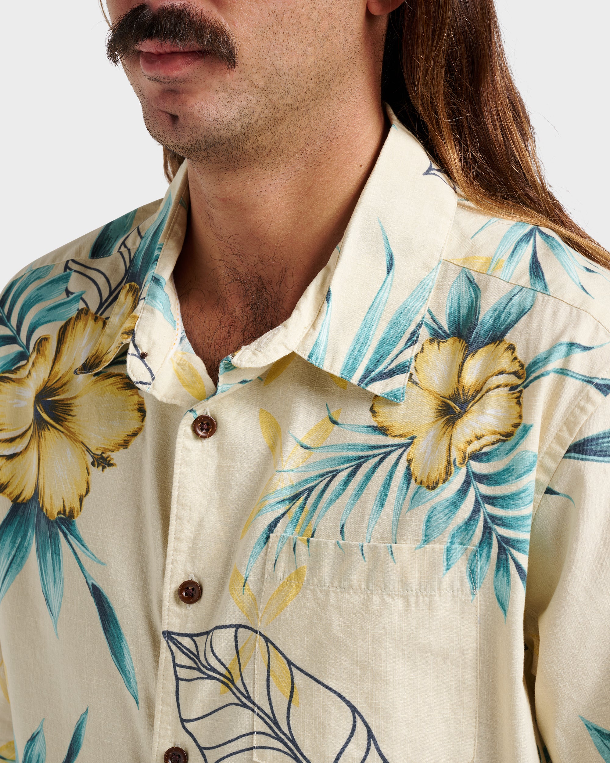 Waterman Playita Floral Shirt - Hay 5 Waterman Playita Floral Shirt - Hay
