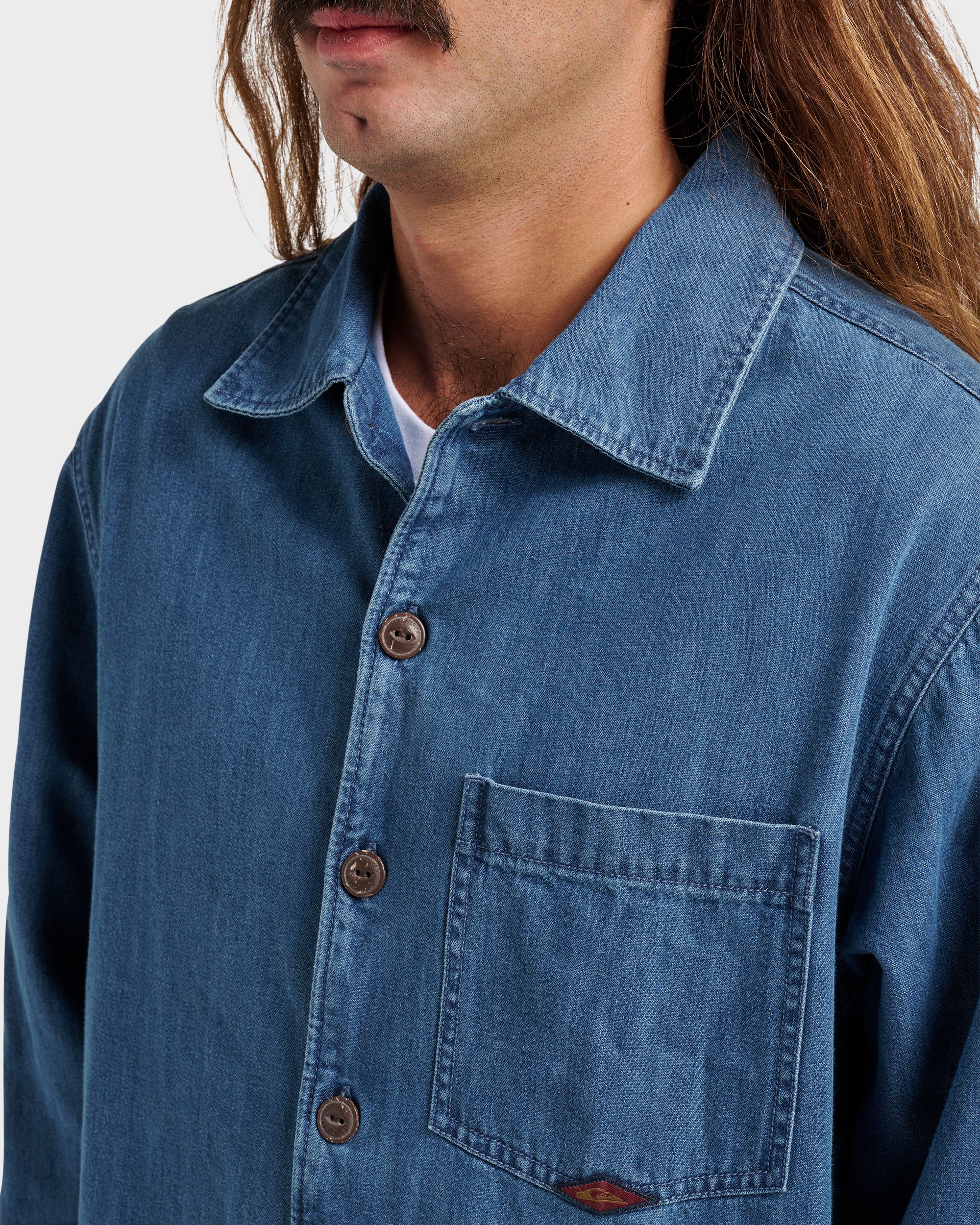 Denim Over Shirt - Light Indigo 4 Denim Over Shirt - Light Indigo