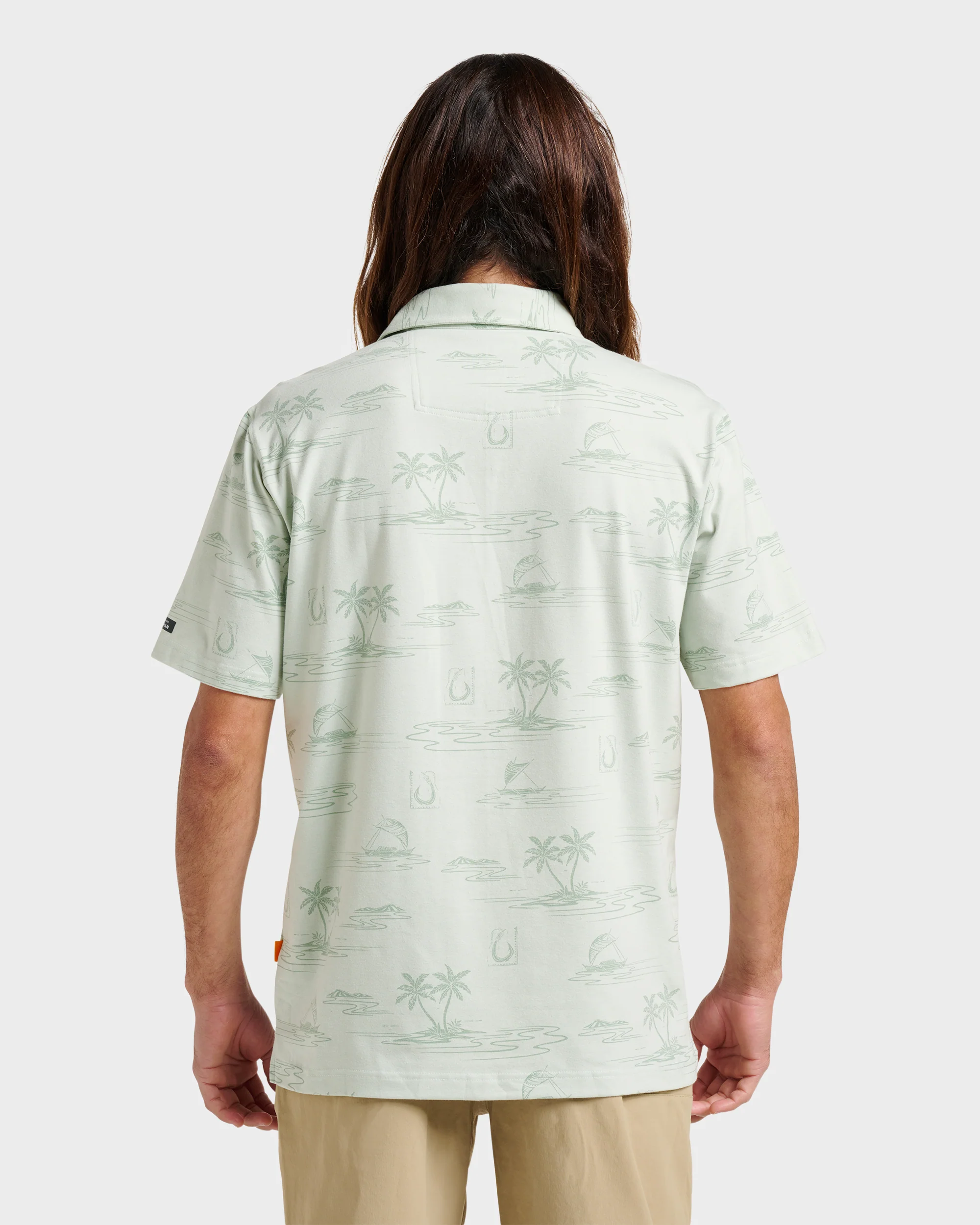 Waterman Island Daze Polo T-Shirt - Smoke Heahter 2 Waterman Island Daze Polo T-Shirt - Smoke Heahter