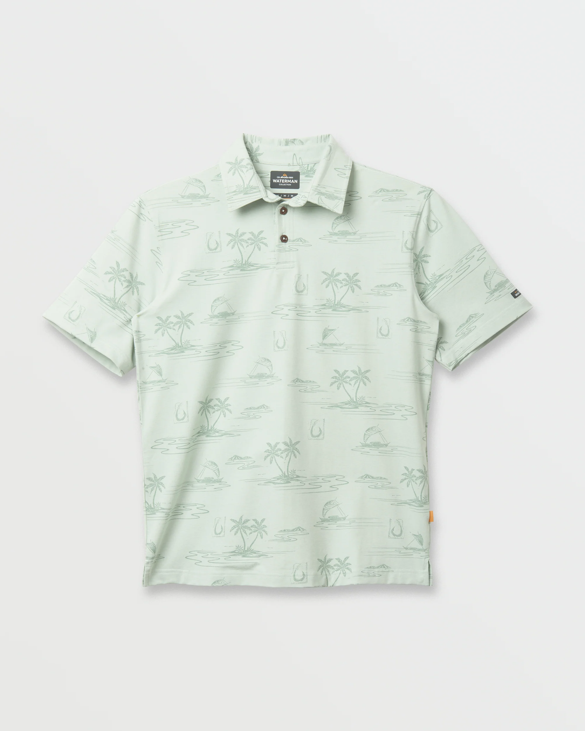 Waterman Island Daze Polo T-Shirt - Smoke Heahter 5 Waterman Island Daze Polo T-Shirt - Smoke Heahter