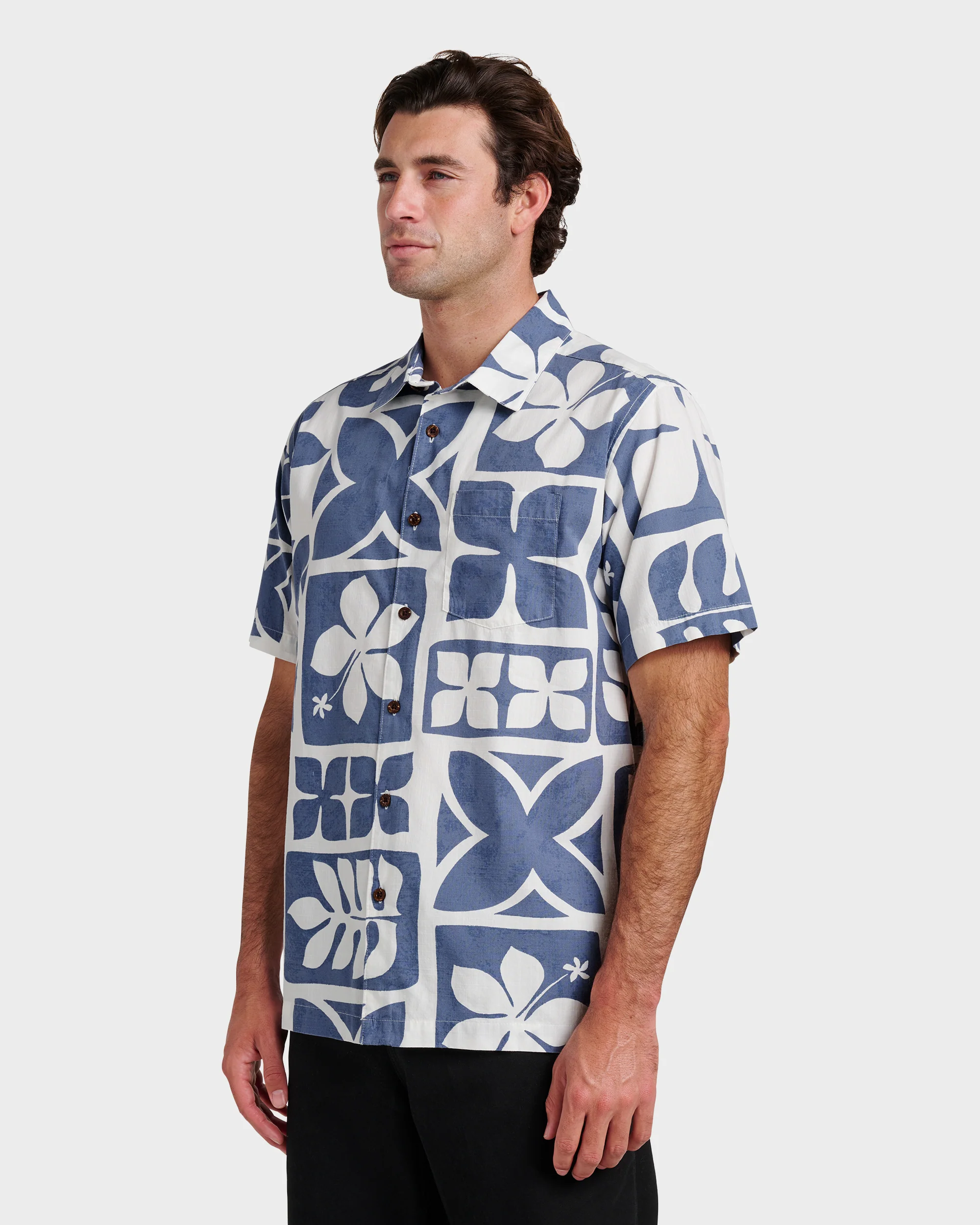 Waterman Tiki Island Shirt - Flint Stone 3 Waterman Tiki Island Shirt - Flint Stone