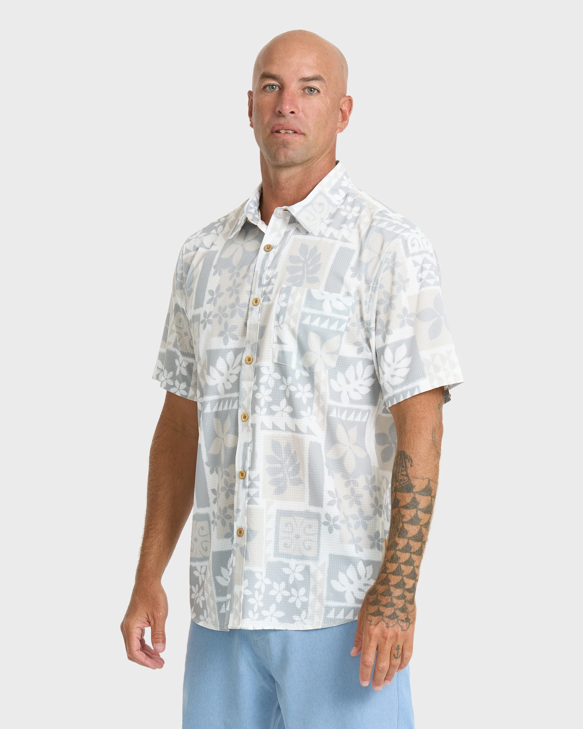 Waterman Sandy Cove Short Sleeve Woven Shirt - White 6 Waterman Sandy Cove Short Sleeve Woven Shirt - White