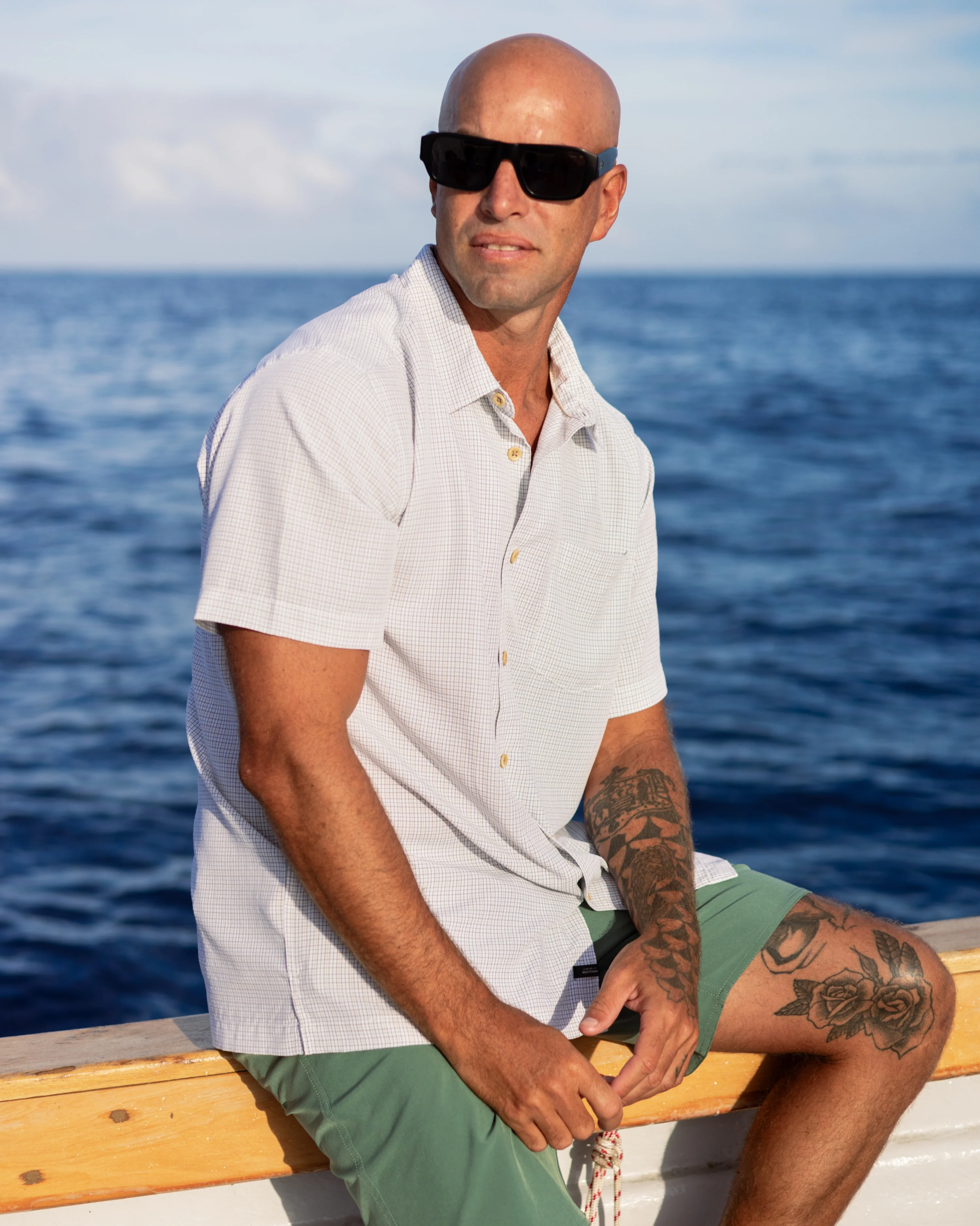 Waterman Checkmate Shirt - White 1 Waterman Checkmate Shirt - White