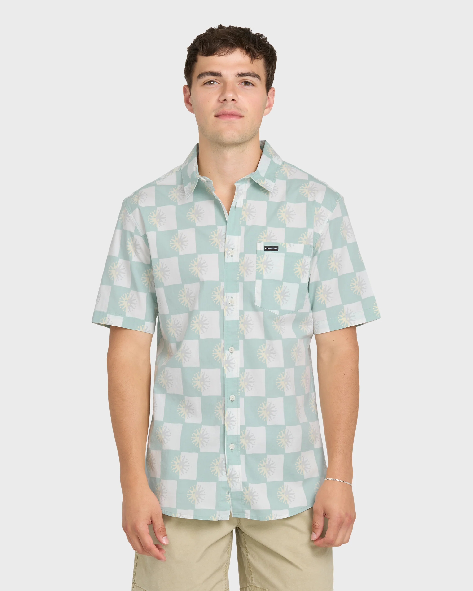 Sundial Classic Stretch Short Sleeve Woven Shirt - Blue Haze