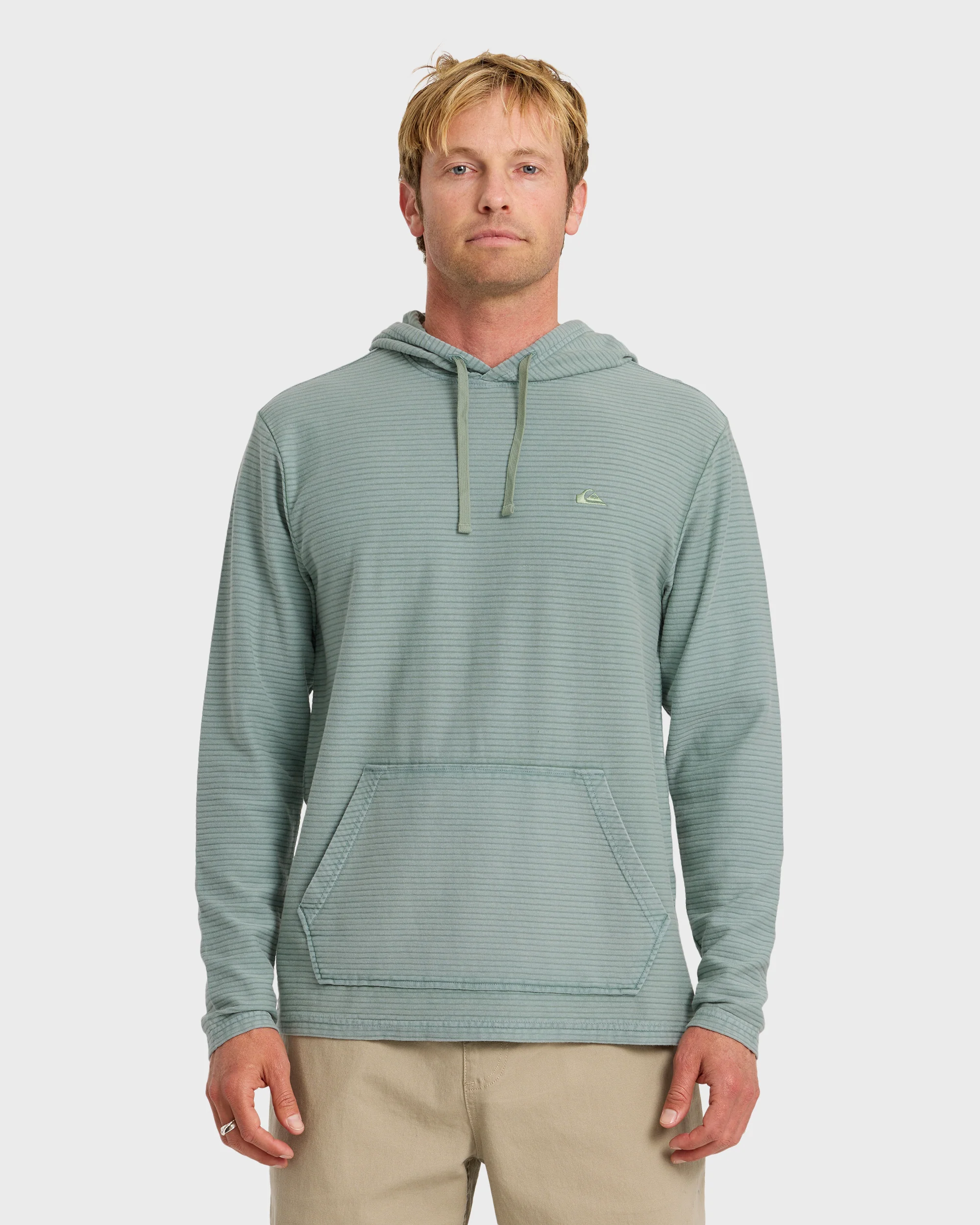 Alamitos Jacquard Stripe Pullover Hoodie - Lily Pad