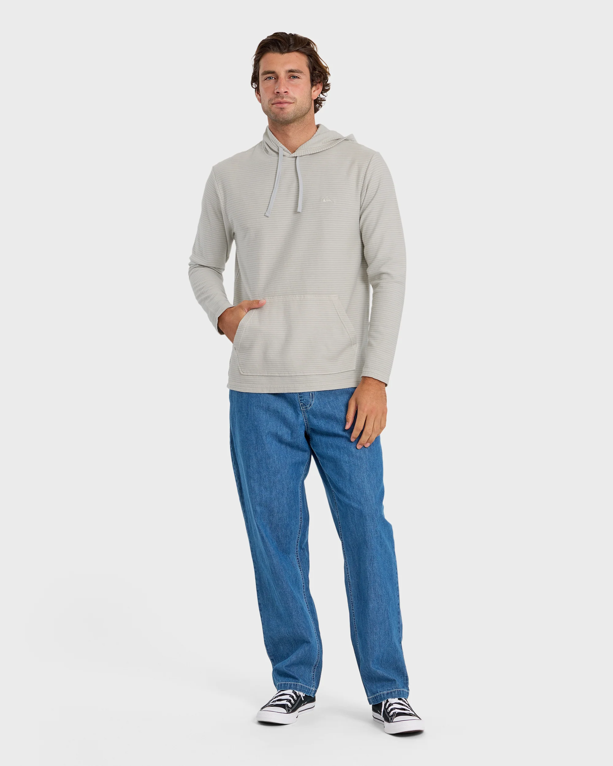 Alamitos Jacquard Stripe Pullover Hoodie - Micro Chip 3 Alamitos Jacquard Stripe Pullover Hoodie - Micro Chip