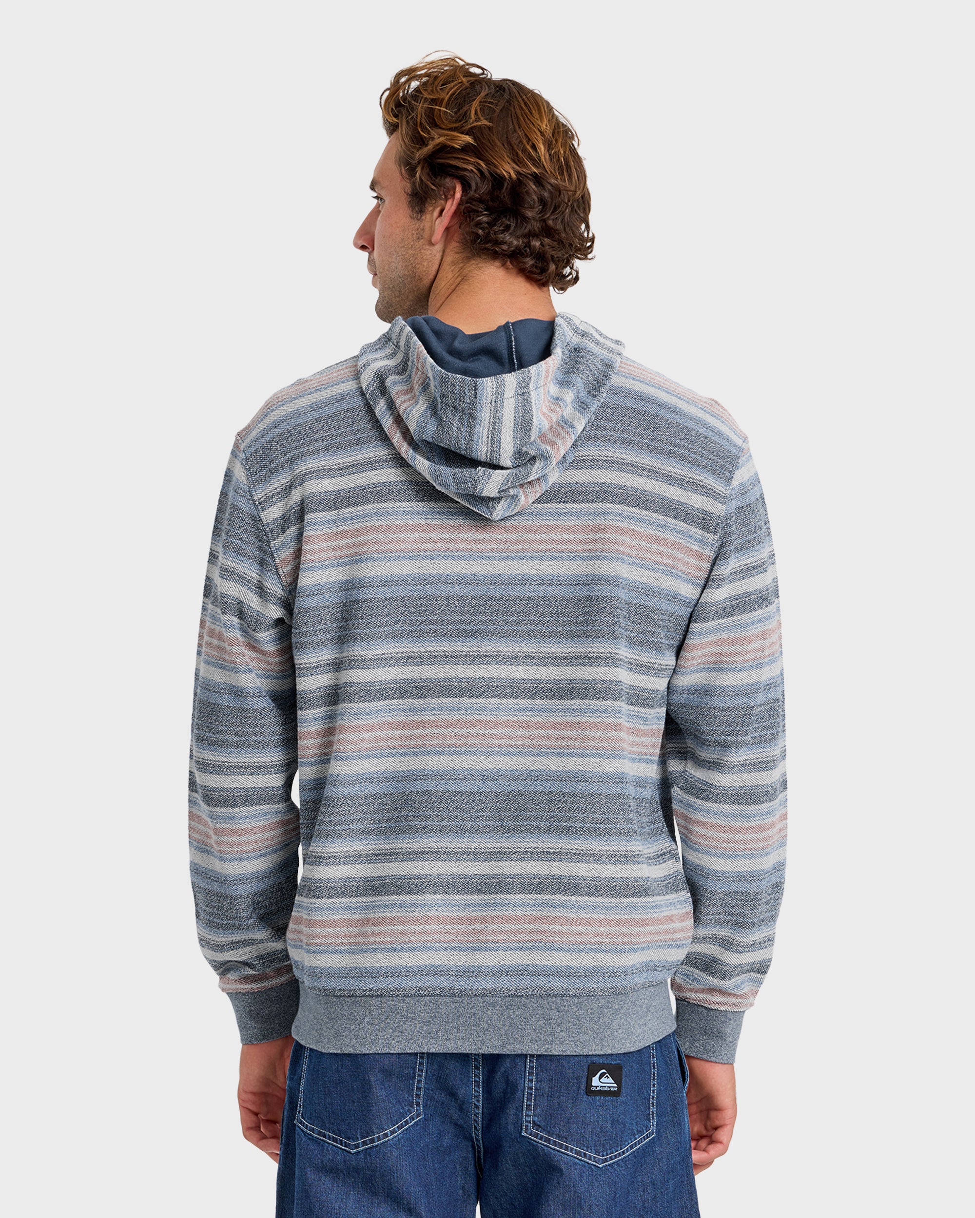 Great Otway Yarn-Dyed Stripe Pullover Hoodie - Dark Denim 2 Great Otway Yarn-Dyed Stripe Pullover Hoodie - Dark Denim