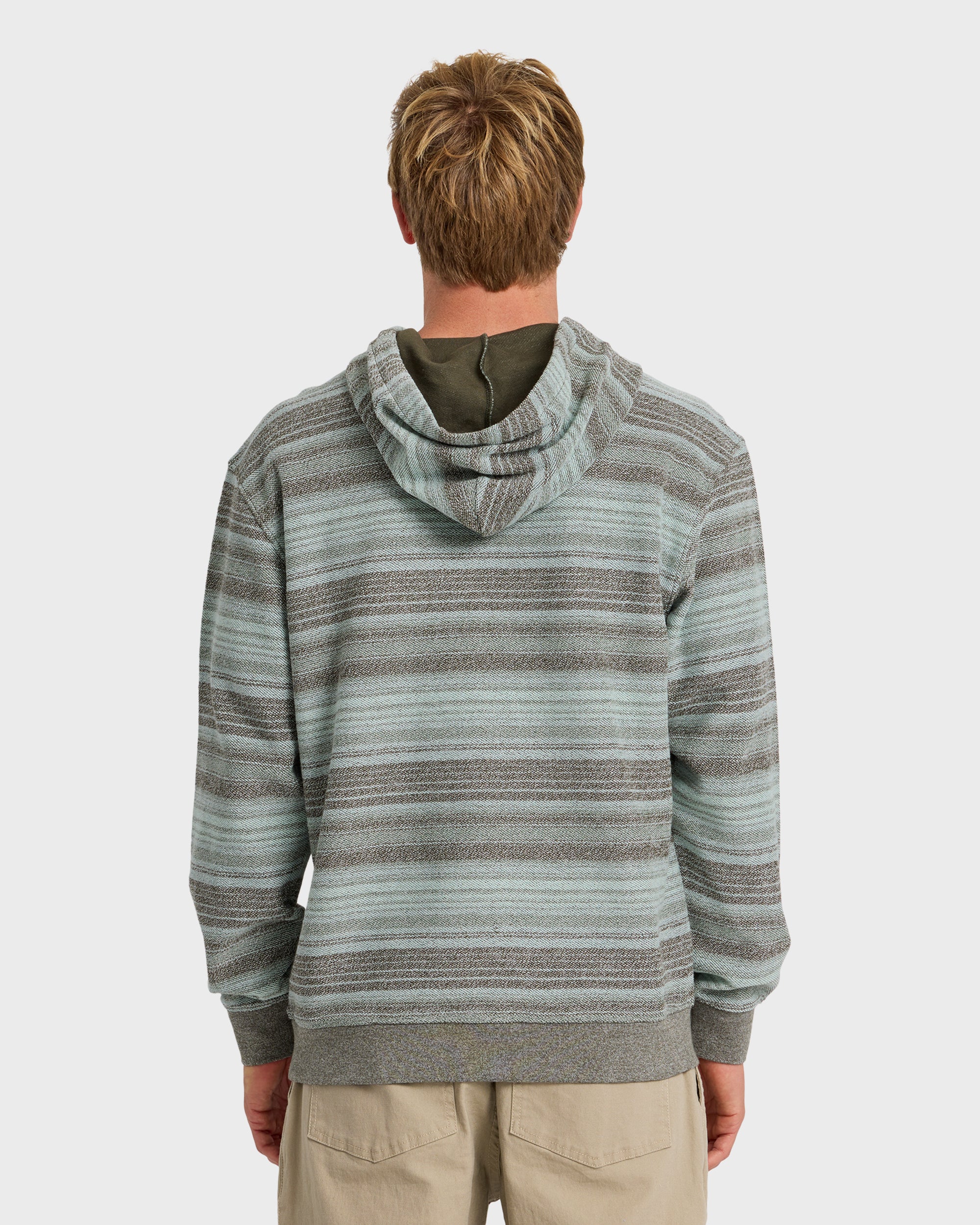 Great Otway Yarn-Dyed Stripe Pullover Hoodie - Grape Leaf 2 Great Otway Yarn-Dyed Stripe Pullover Hoodie - Grape Leaf