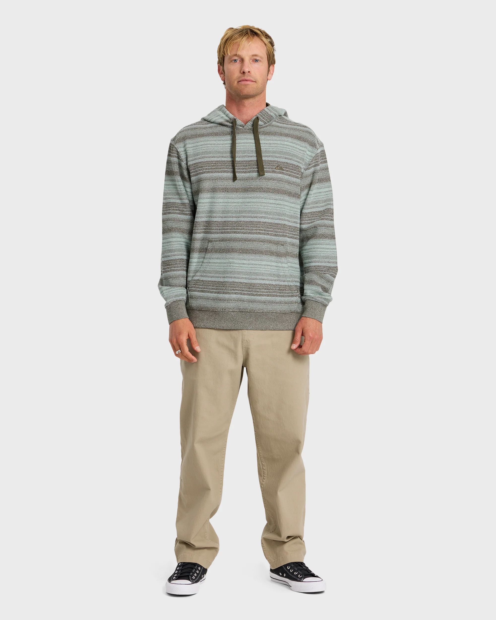 Great Otway Yarn-Dyed Stripe Pullover Hoodie - Grape Leaf 3 Great Otway Yarn-Dyed Stripe Pullover Hoodie - Grape Leaf