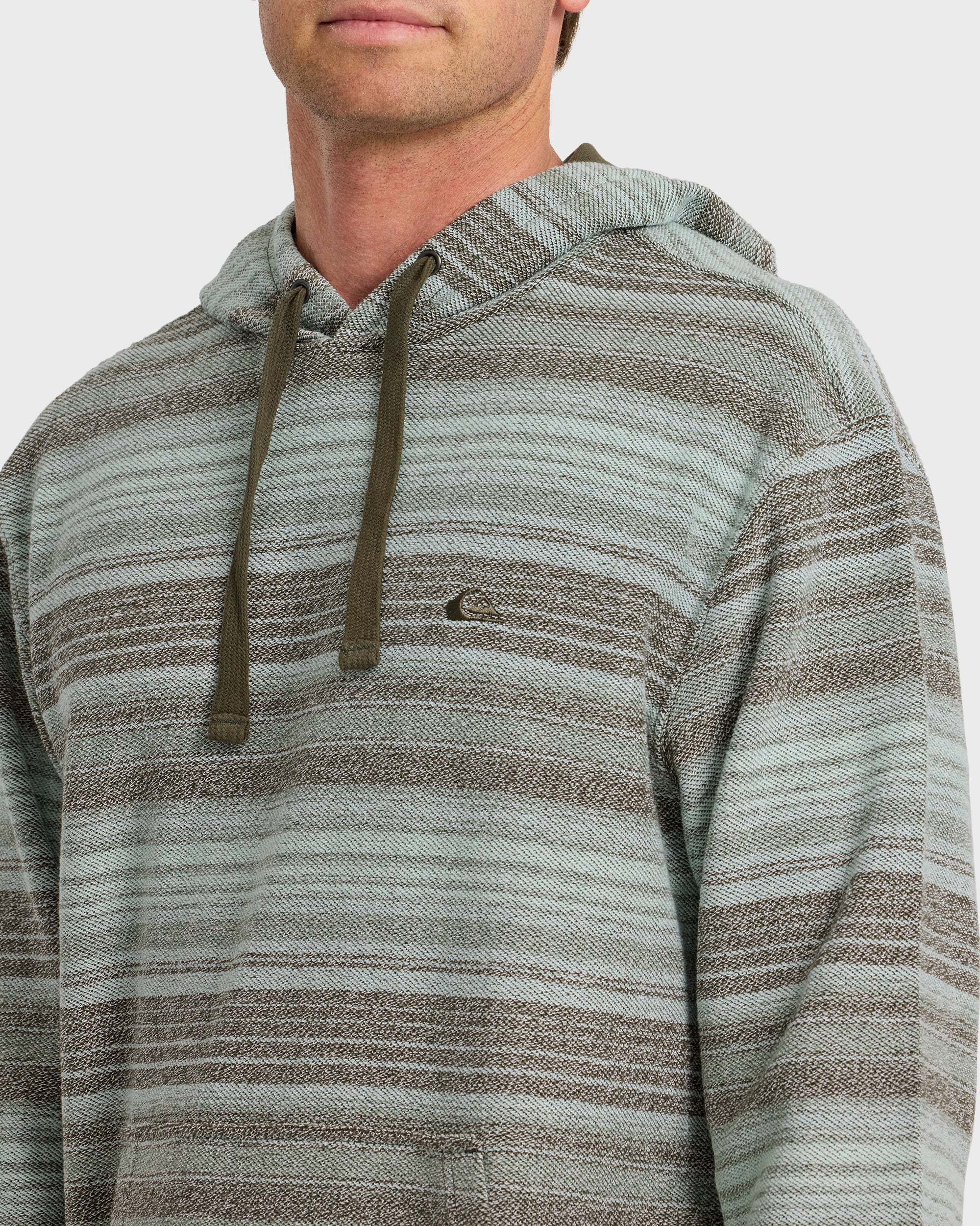 Great Otway Yarn-Dyed Stripe Pullover Hoodie - Grape Leaf 5 Great Otway Yarn-Dyed Stripe Pullover Hoodie - Grape Leaf