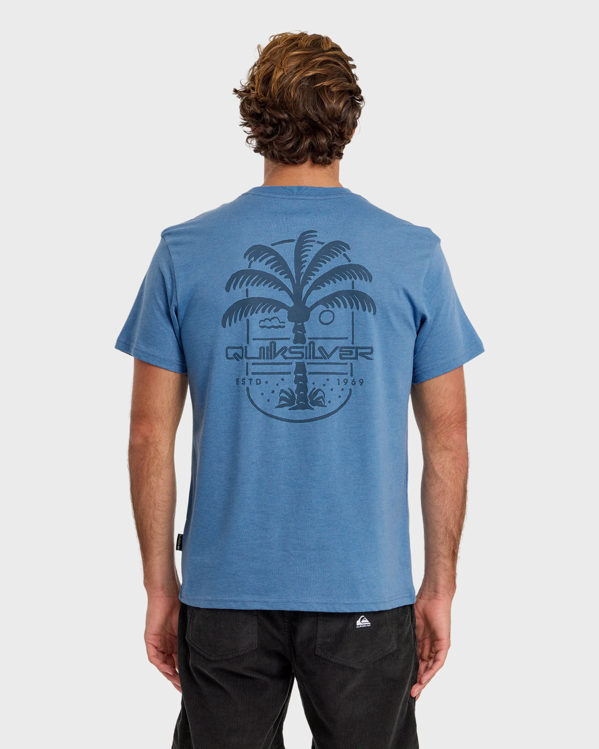 Uno Palm Short Sleeve T-Shirt - Riviera Heather 2 Uno Palm Short Sleeve T-Shirt - Riviera Heather