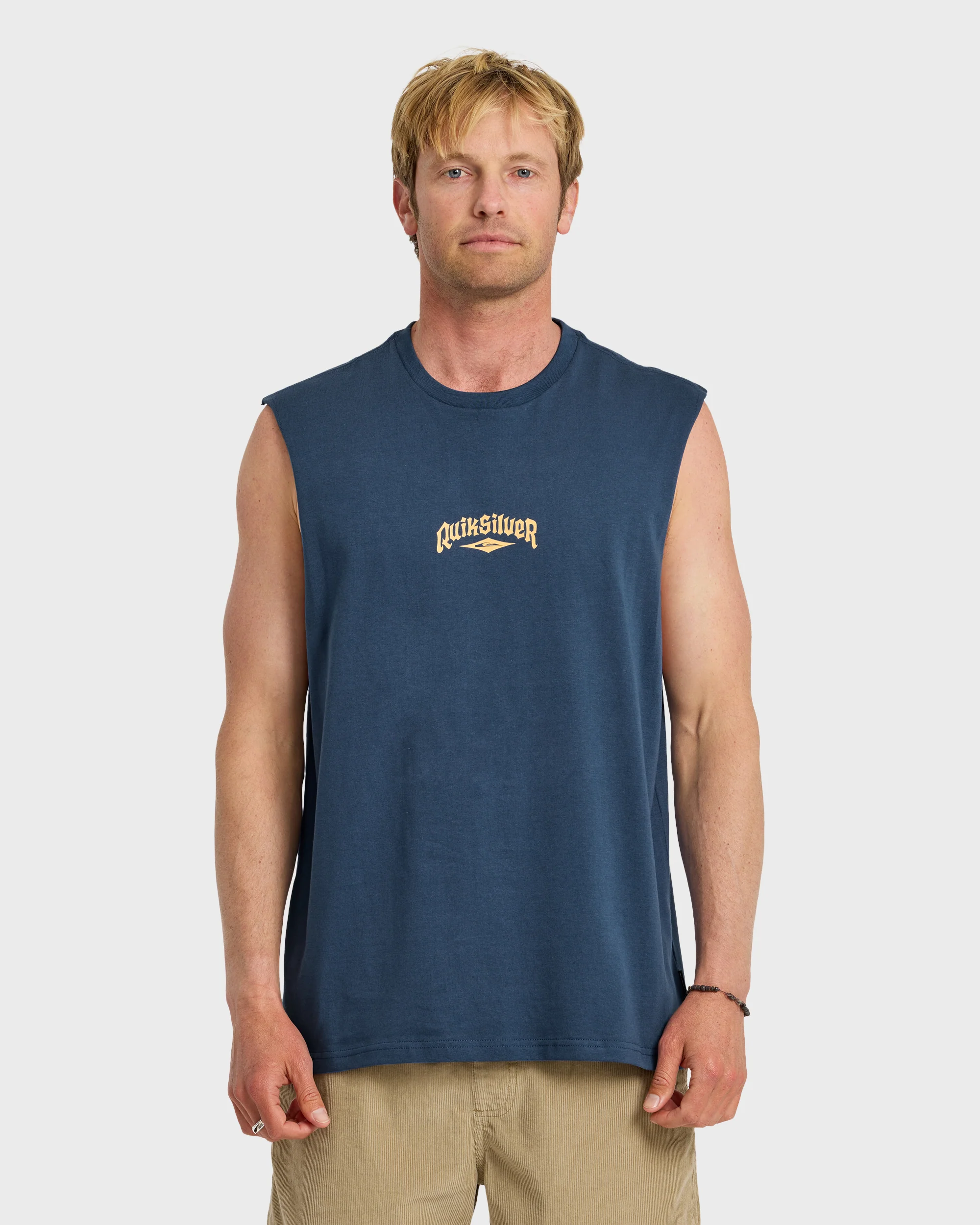 Diamond Arch Oversized Tank - Dark Denim