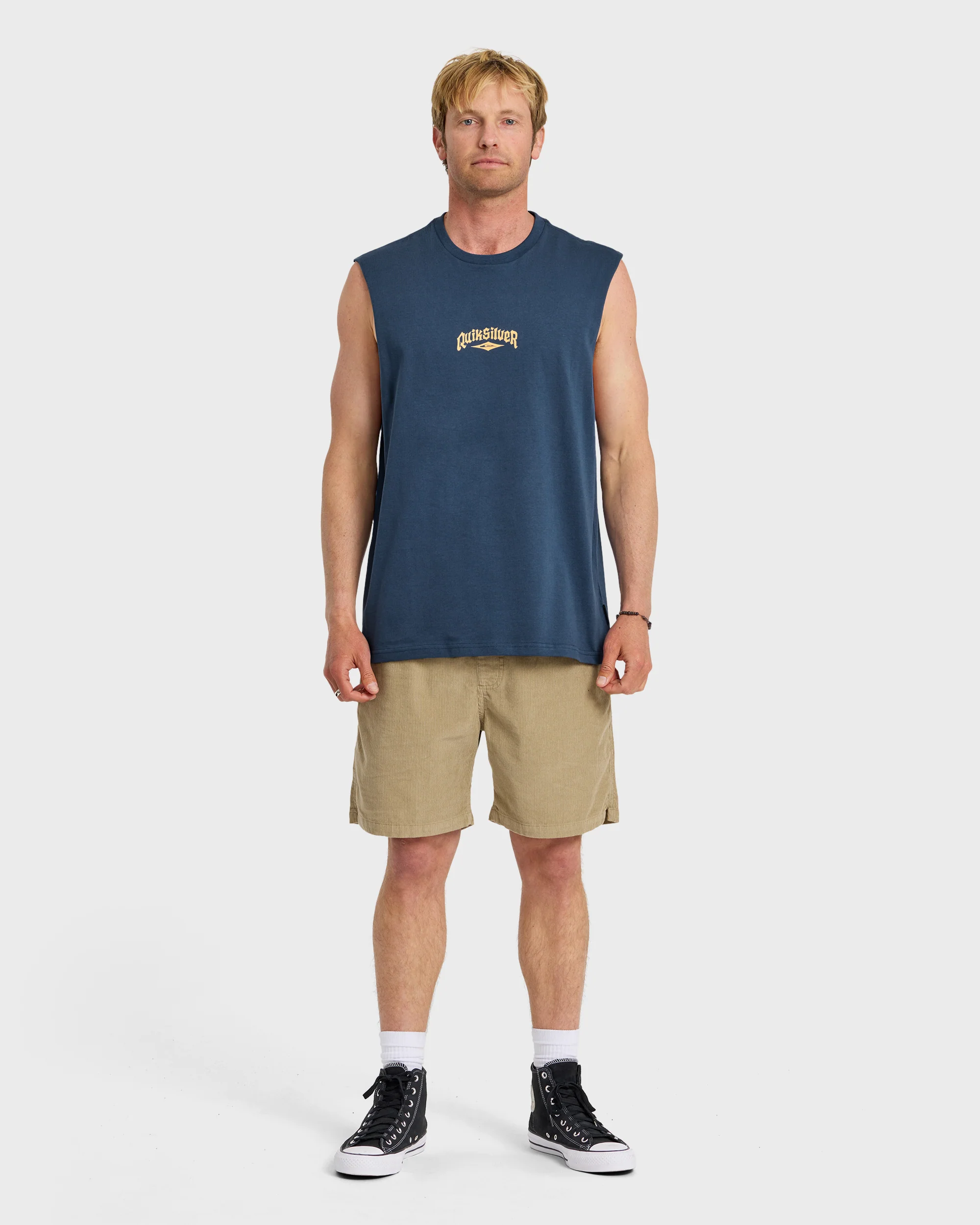Diamond Arch Oversized Tank - Dark Denim 3 Diamond Arch Oversized Tank - Dark Denim