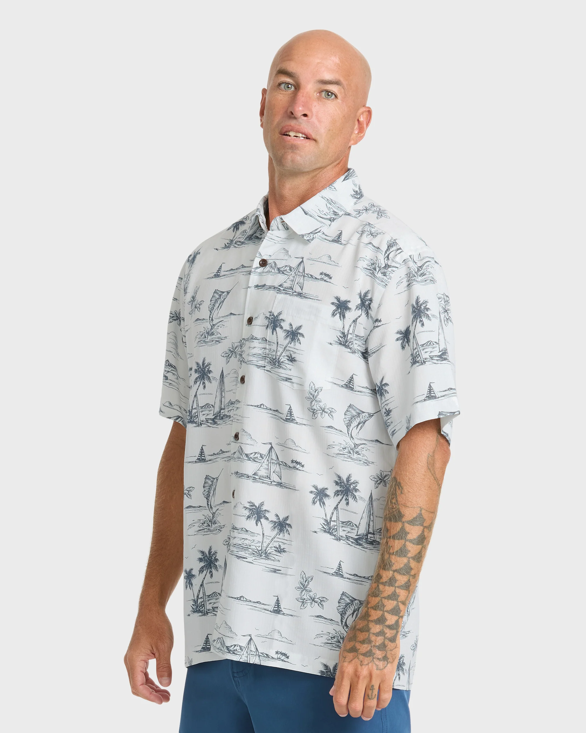 Waterman Sail Away Short Sleeve Shirt - Dark Denim 4 Waterman Sail Away Short Sleeve Shirt - Dark Denim