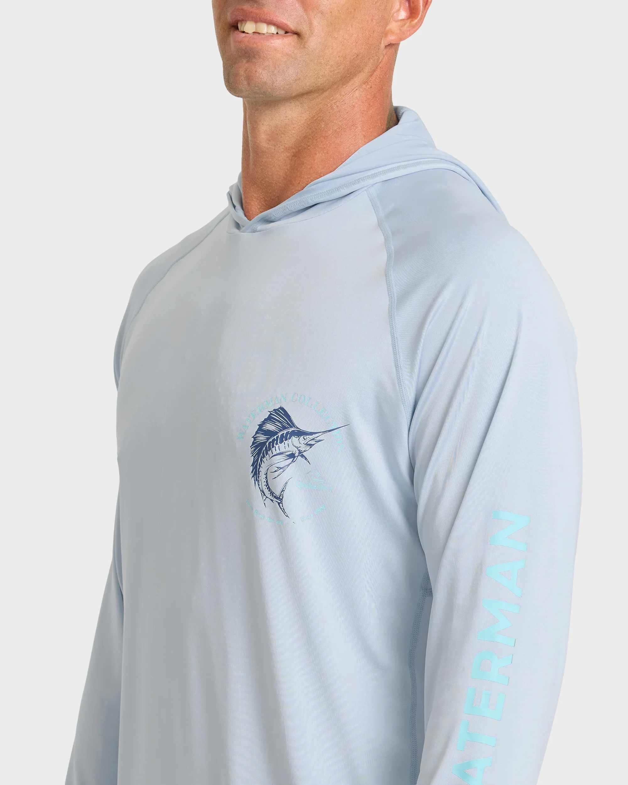 Waterman Marley Hooded Long Sleeve UPF 50 Surf Shirt - Skyway 7 Waterman Marley Hooded Long Sleeve UPF 50 Surf Shirt - Skyway