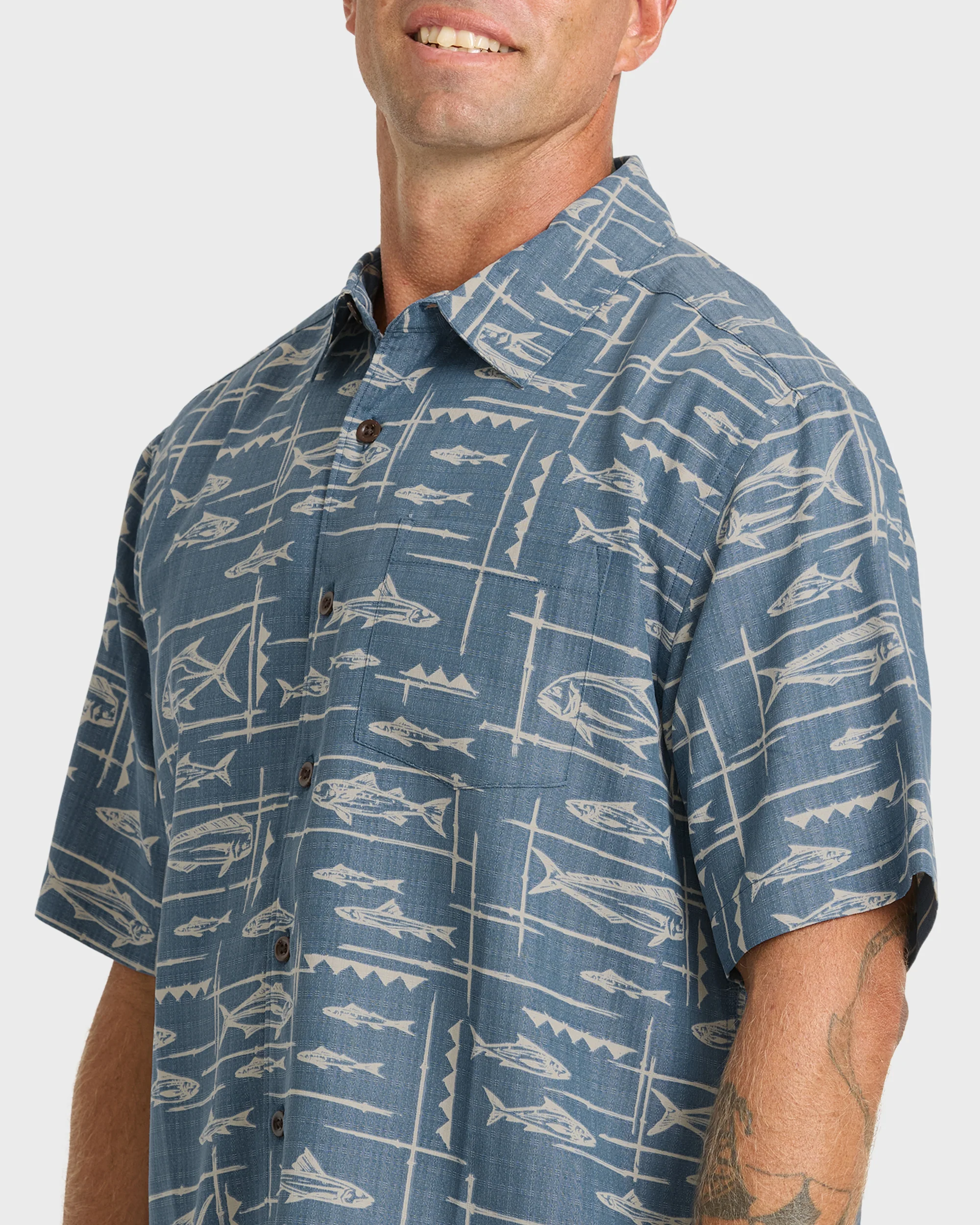 Waterman Topanga Short Sleeve Shirt - Dark Denim 5 Waterman Topanga Short Sleeve Shirt - Dark Denim