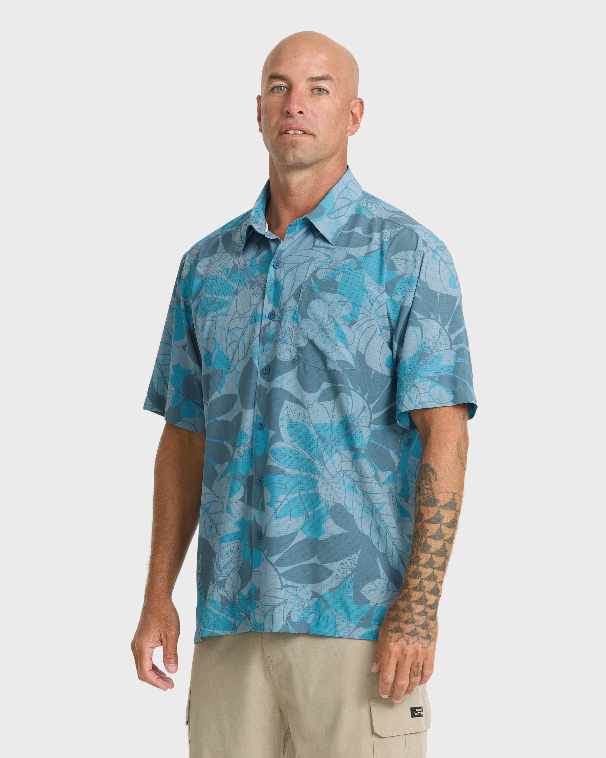 Waterman Performance Pack Short Sleeve Woven Shirt - Real Teal 3 Waterman Performance Pack Short Sleeve Woven Shirt - Real Teal