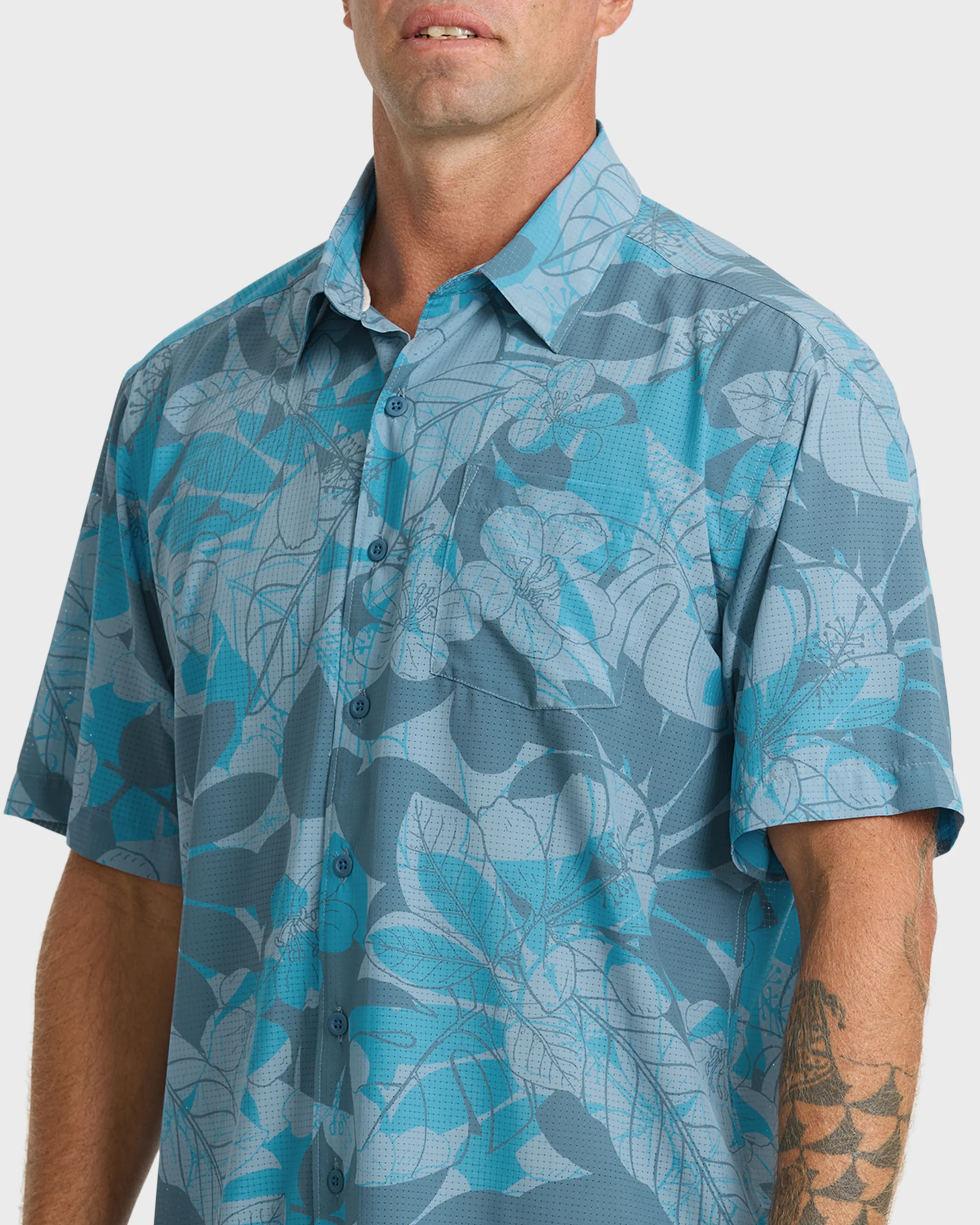 Waterman Performance Pack Short Sleeve Woven Shirt - Real Teal 4 Waterman Performance Pack Short Sleeve Woven Shirt - Real Teal