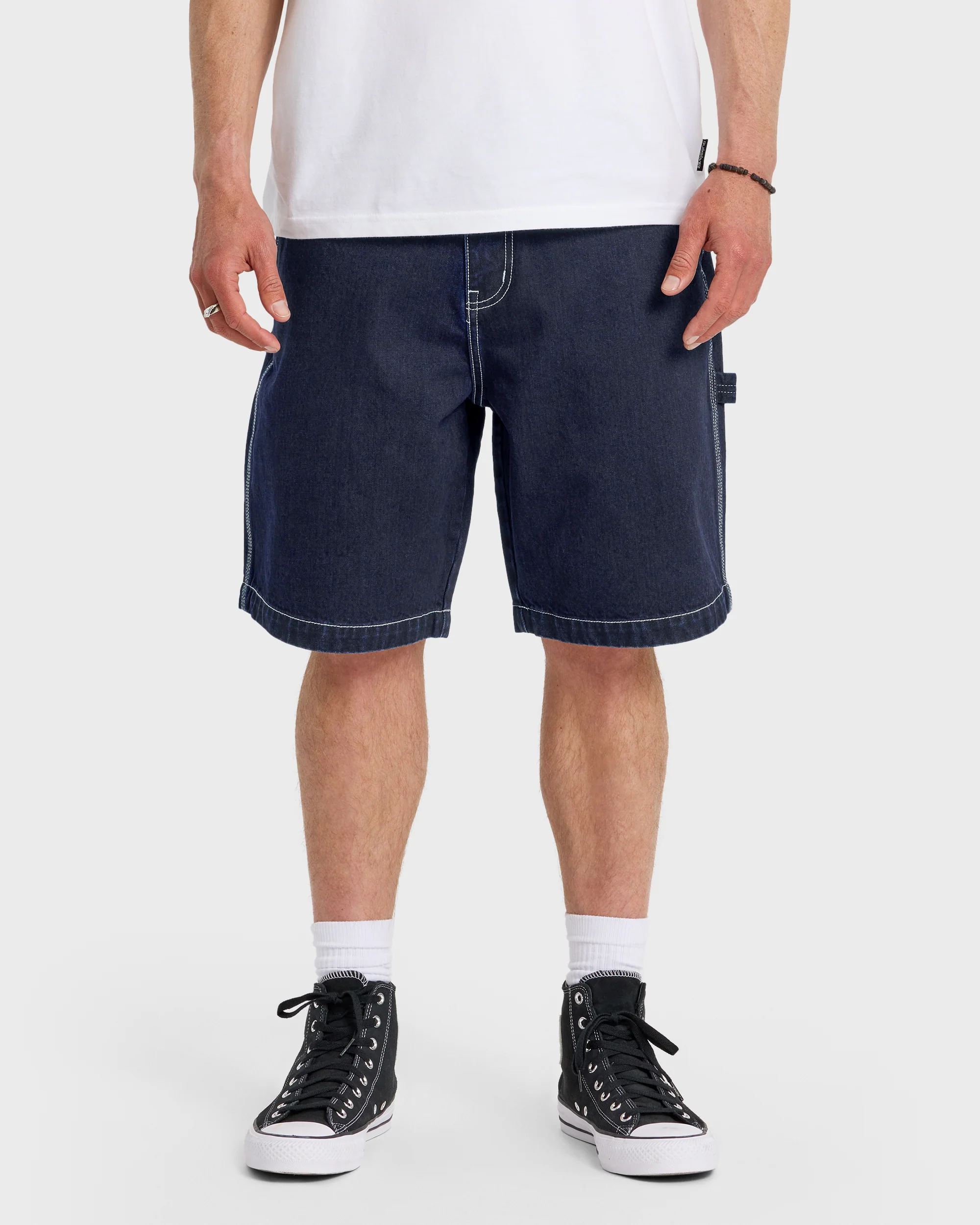 Carpenter Baggy 21" Denim Shorts - Indigo Rinse