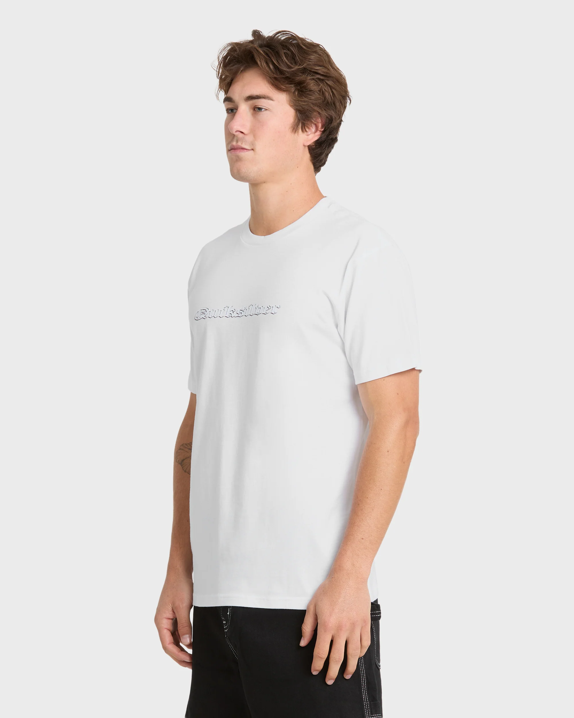 Chrome English Short Sleeve Knit T-Shirt - White 3 Chrome English Short Sleeve Knit T-Shirt - White