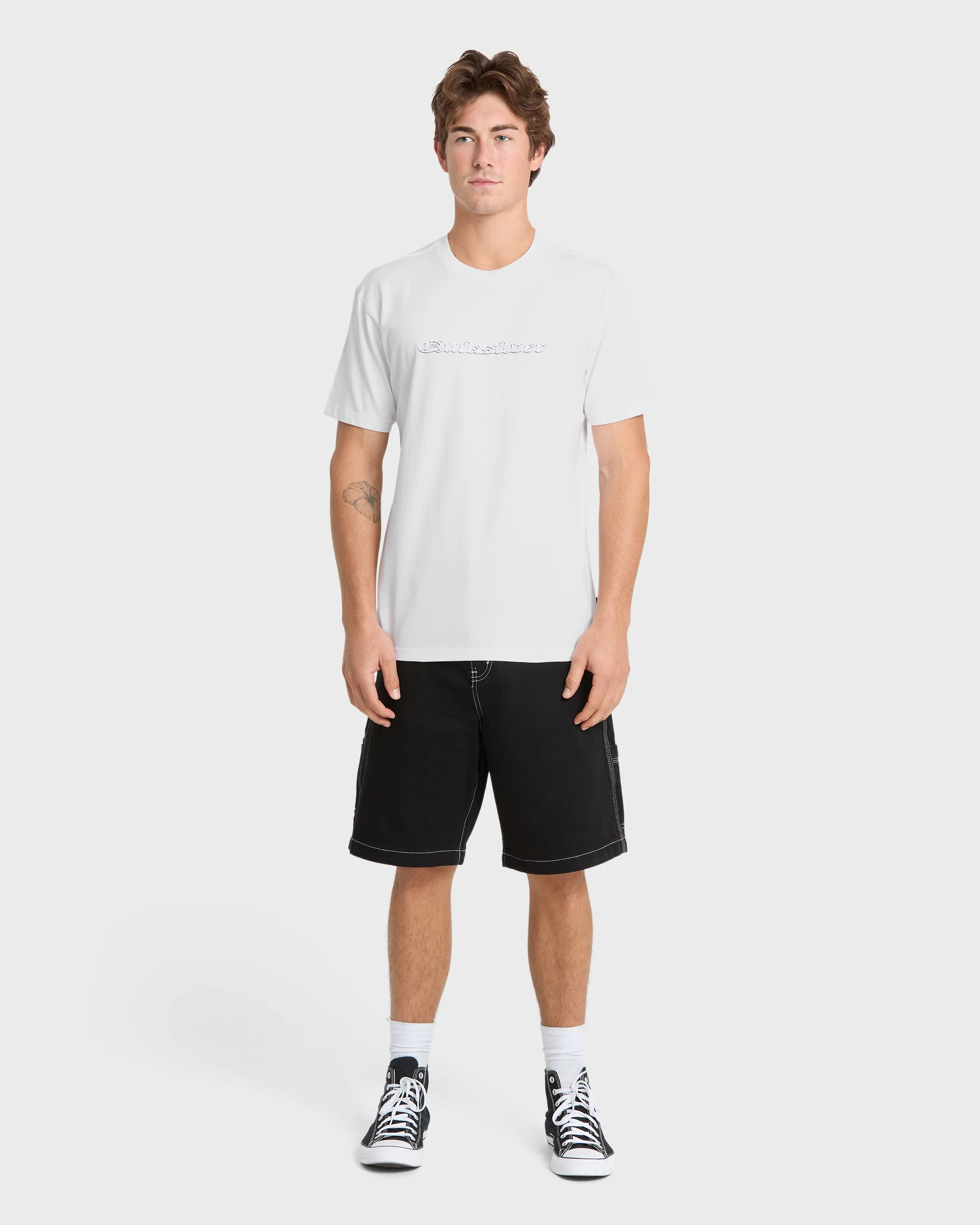 Chrome English Short Sleeve Knit T-Shirt - White 4 Chrome English Short Sleeve Knit T-Shirt - White