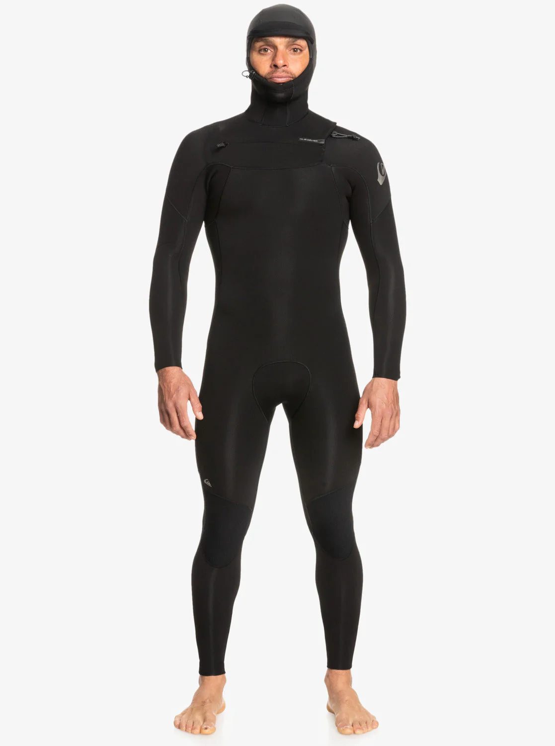 4/3mm Everyday Sessions Hooded GBS Chest Zip Wetsuit - Black