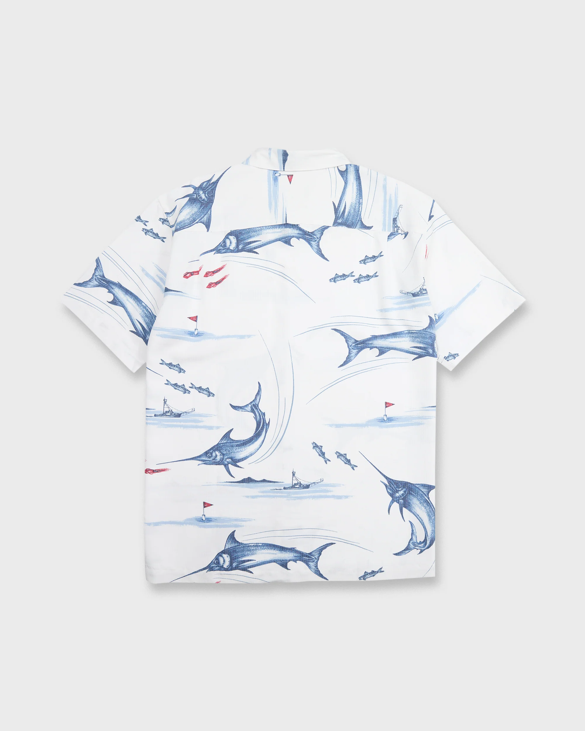 Waterman Fish On Short Sleeve Woven Shirt - White 8 Waterman Fish On Short Sleeve Woven Shirt - White