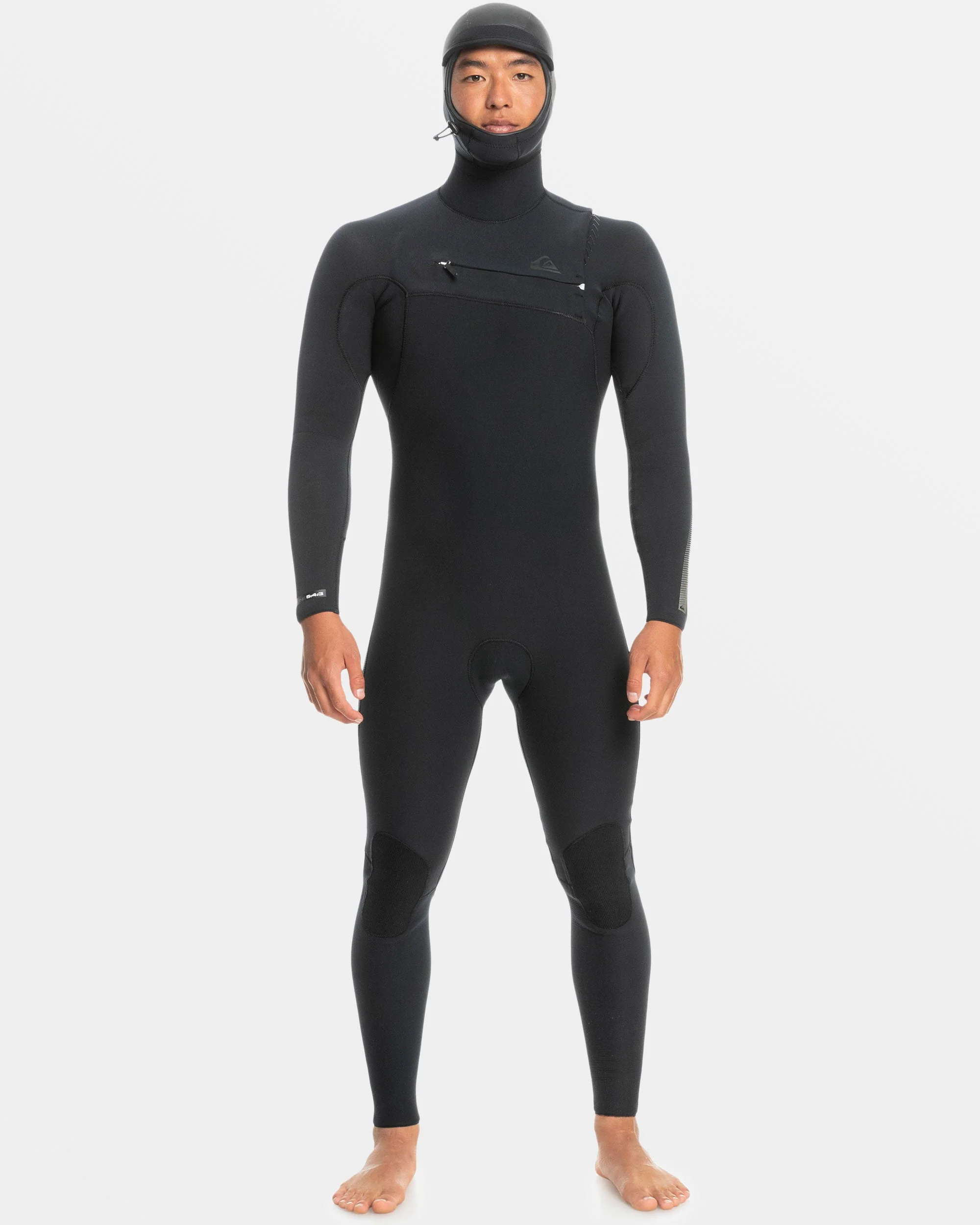 5/4/3mm Highline Hooded GBS Chest Zip Wetsuit - Black