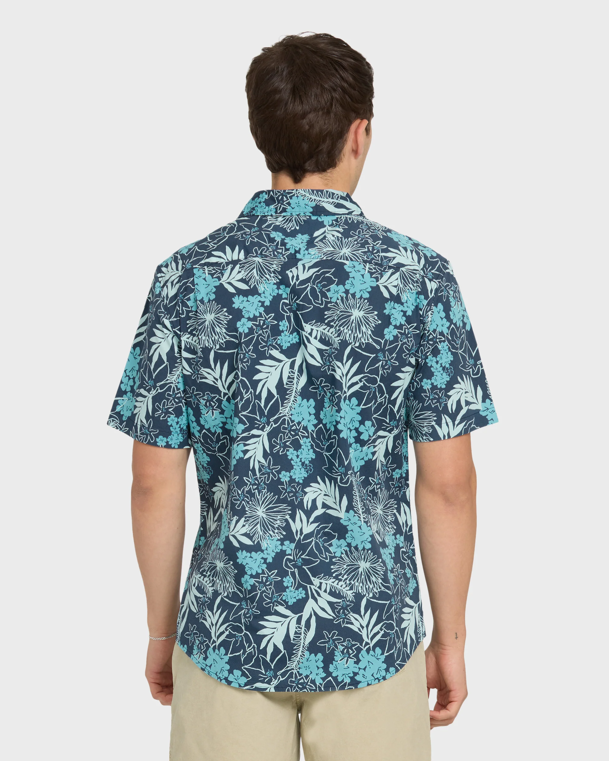 Jetty Bloom Classic Stretch Short Sleeve Woven Shirt - Dark Denim 2 Jetty Bloom Classic Stretch Short Sleeve Woven Shirt - Dark Denim