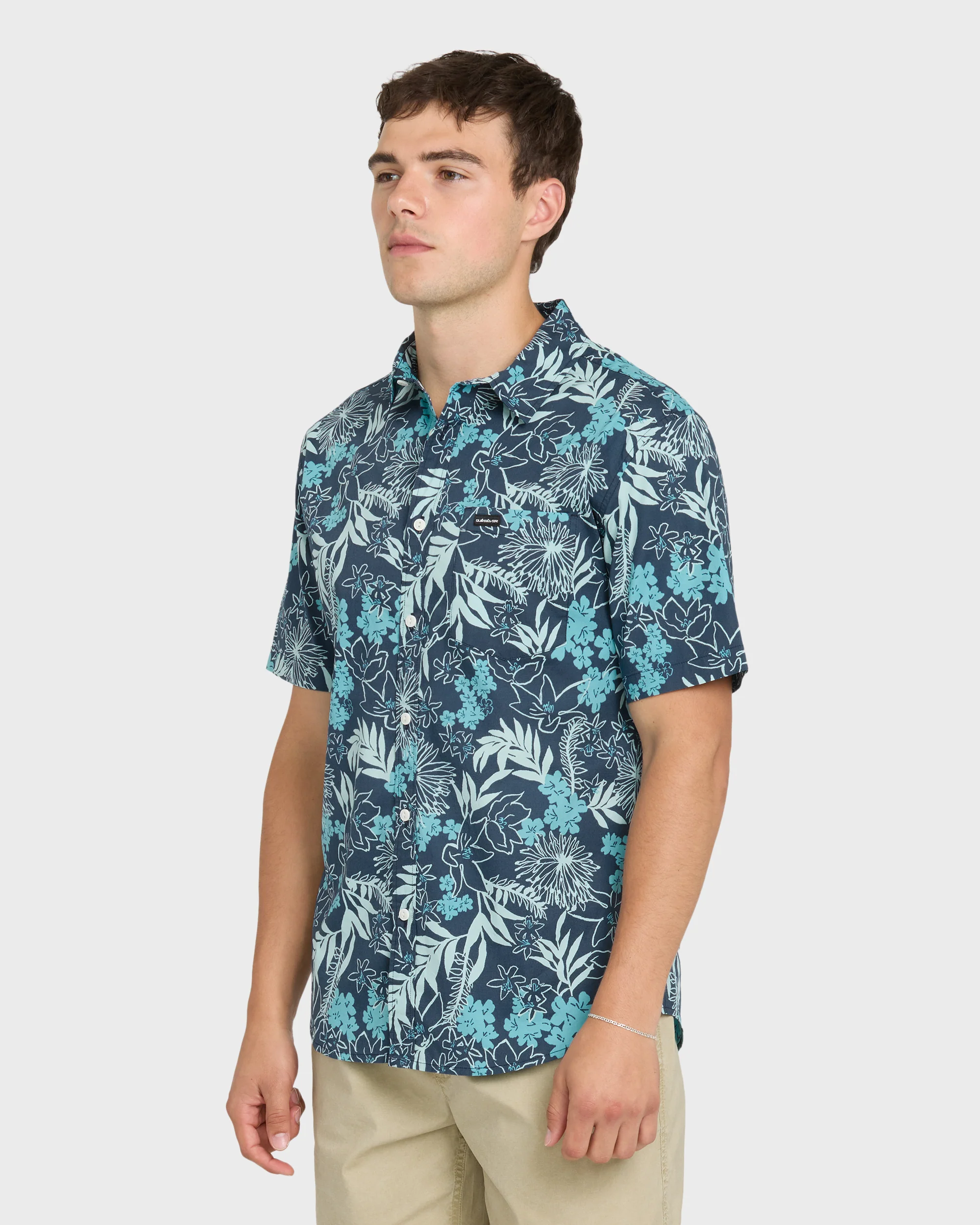 Jetty Bloom Classic Stretch Short Sleeve Woven Shirt - Dark Denim 3 Jetty Bloom Classic Stretch Short Sleeve Woven Shirt - Dark Denim