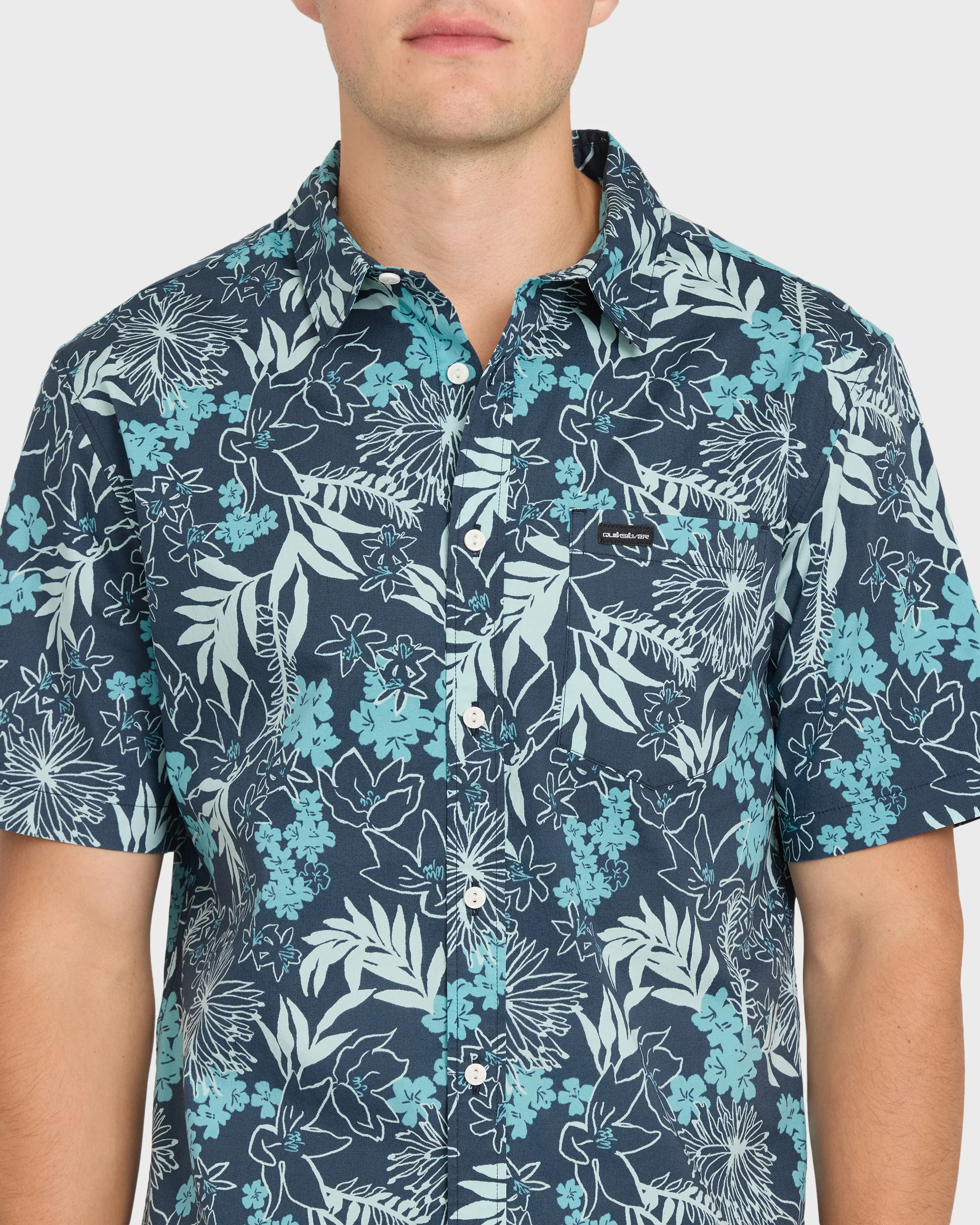 Jetty Bloom Classic Stretch Short Sleeve Woven Shirt - Dark Denim 5 Jetty Bloom Classic Stretch Short Sleeve Woven Shirt - Dark Denim