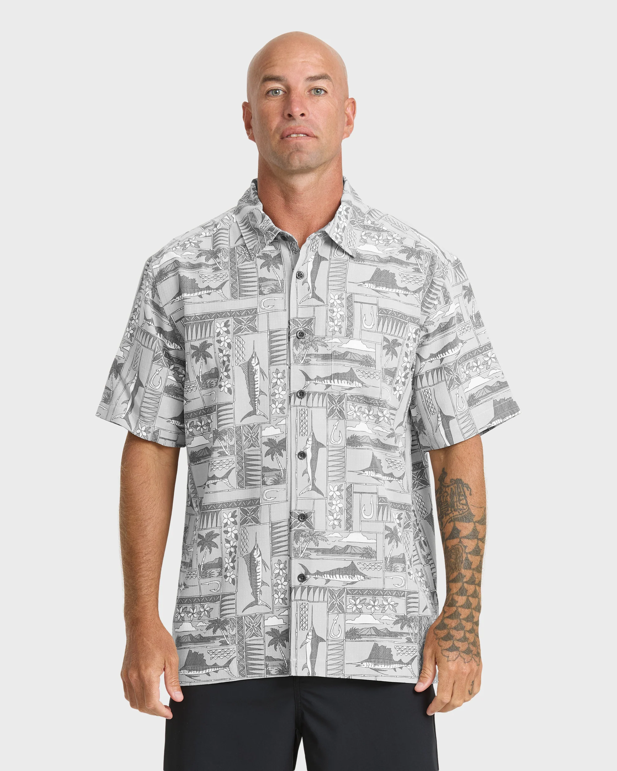 Waterman East Cape Short Sleeve Woven Shirt - Phantom 1 Waterman East Cape Short Sleeve Woven Shirt - Phantom